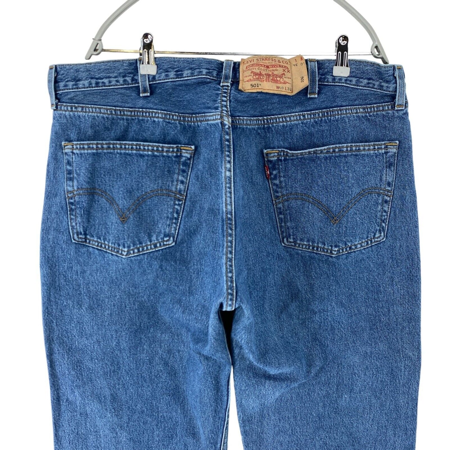 Vintage Levi's 501 Blue Original Regular Straight Fit Jeans W40 L28