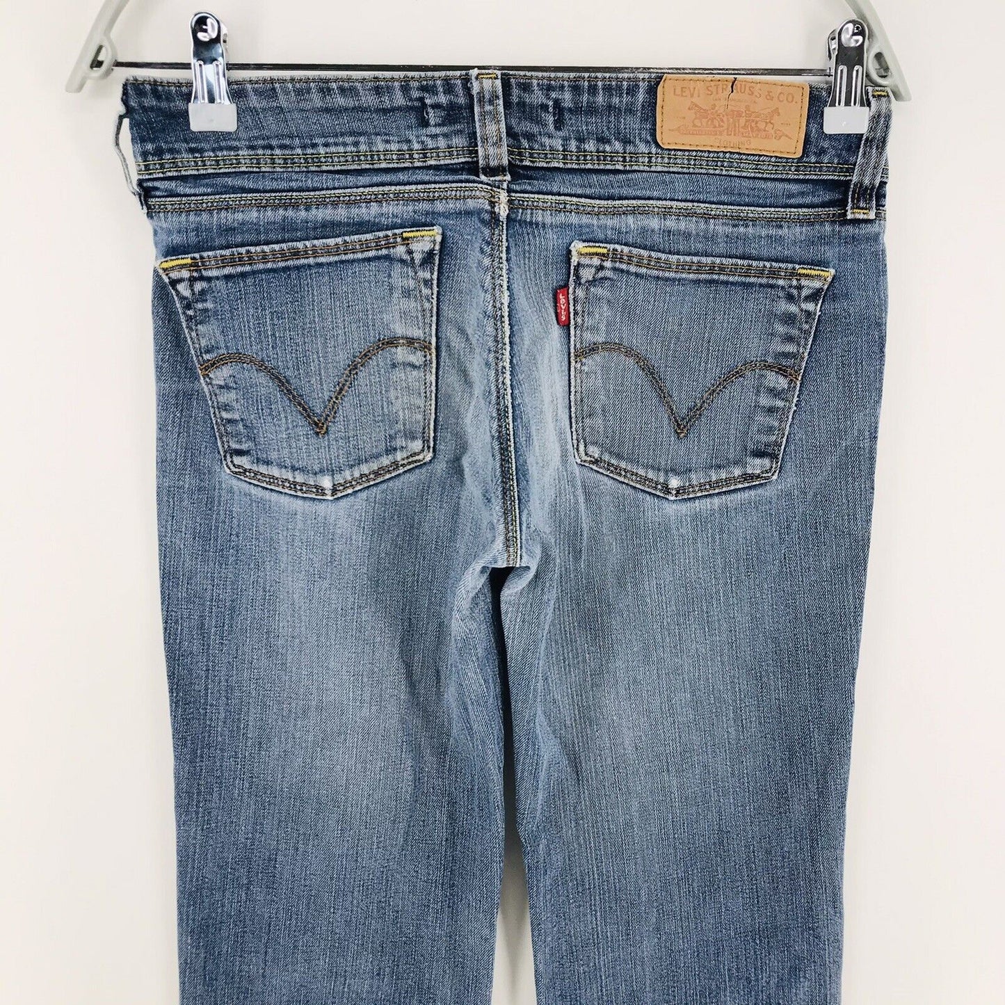 Vintage Levi's 570 Women Blue Stretch Regular Straight Fit Jeans W28 L32