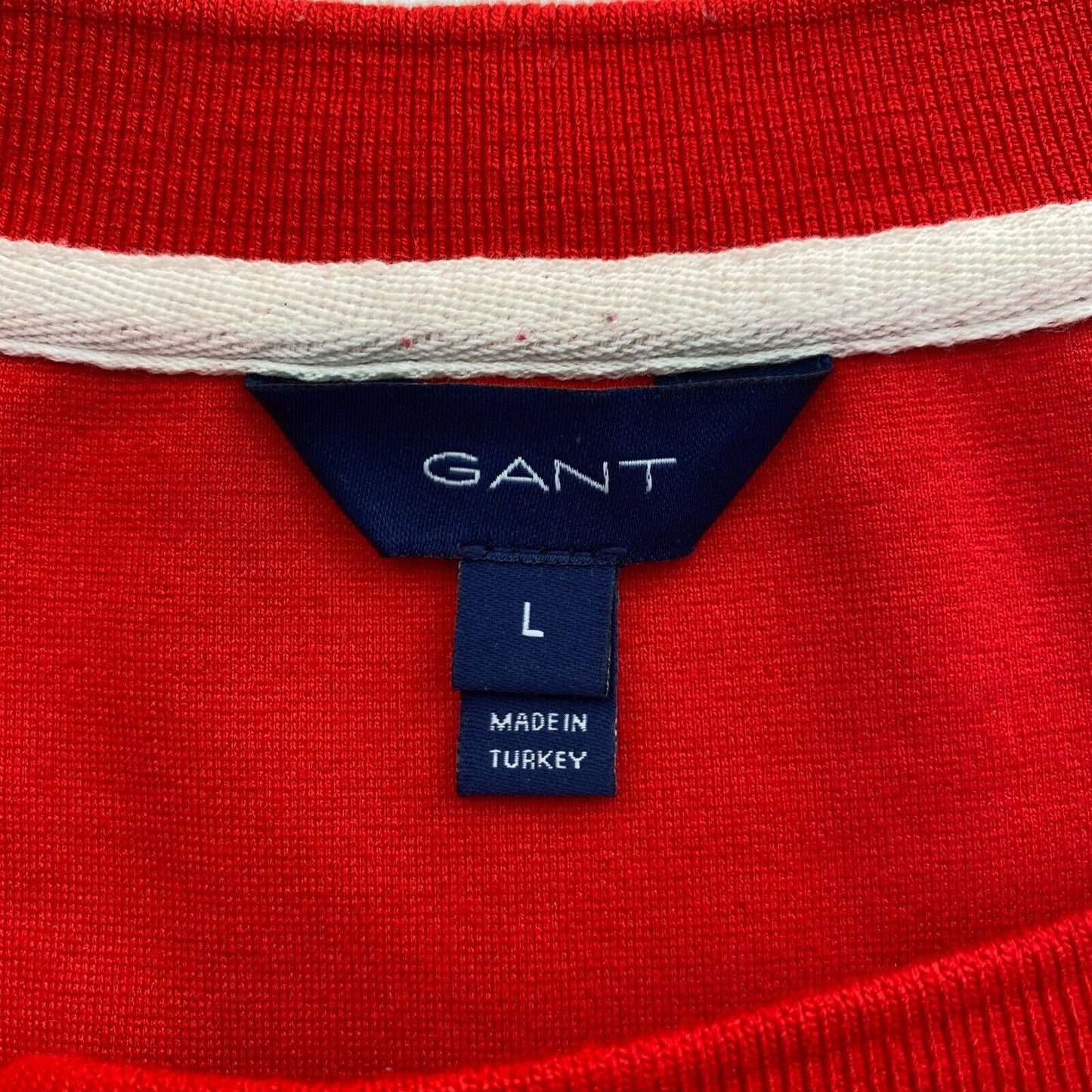 GANT Red Icon G Jersey Crew Neck Short Sleeves Dress Size L