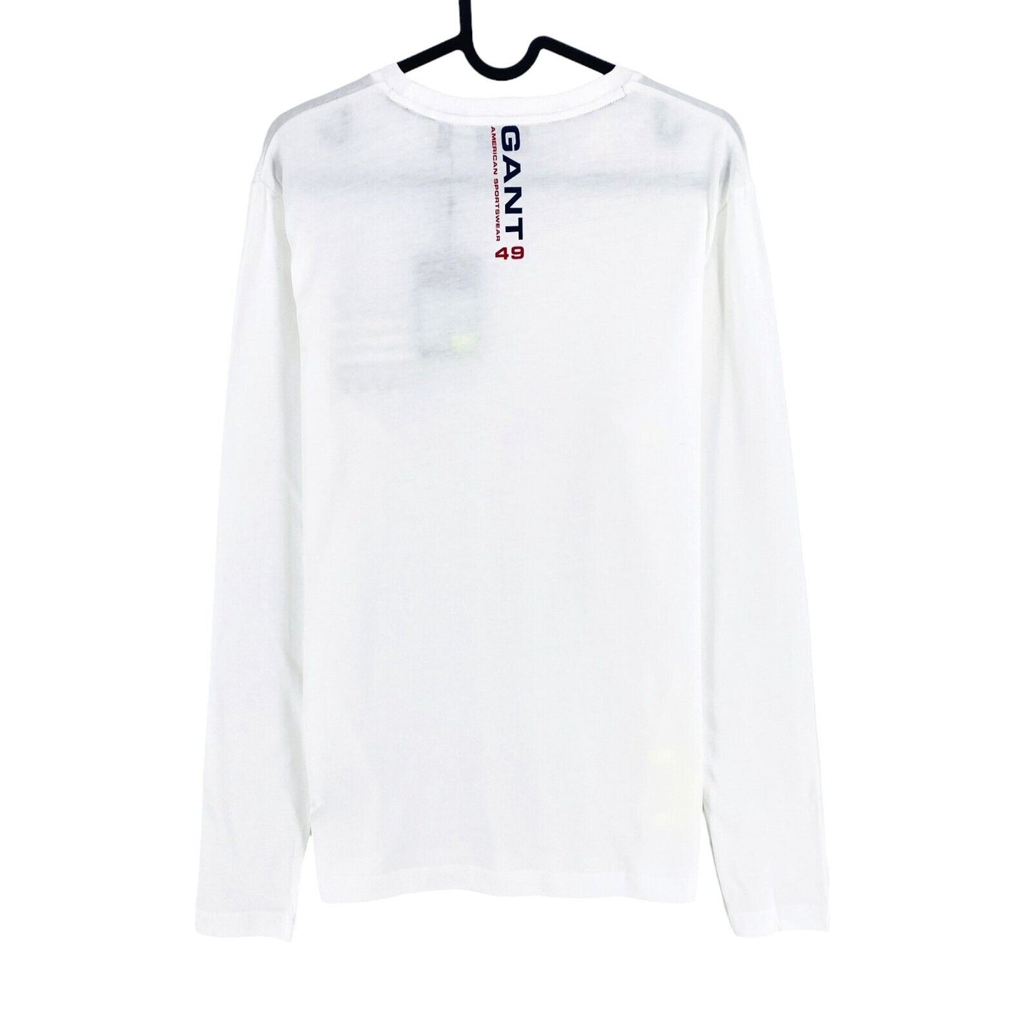 GANT White Retro Shield Crew Neck Long Sleeves T Shirt Size S