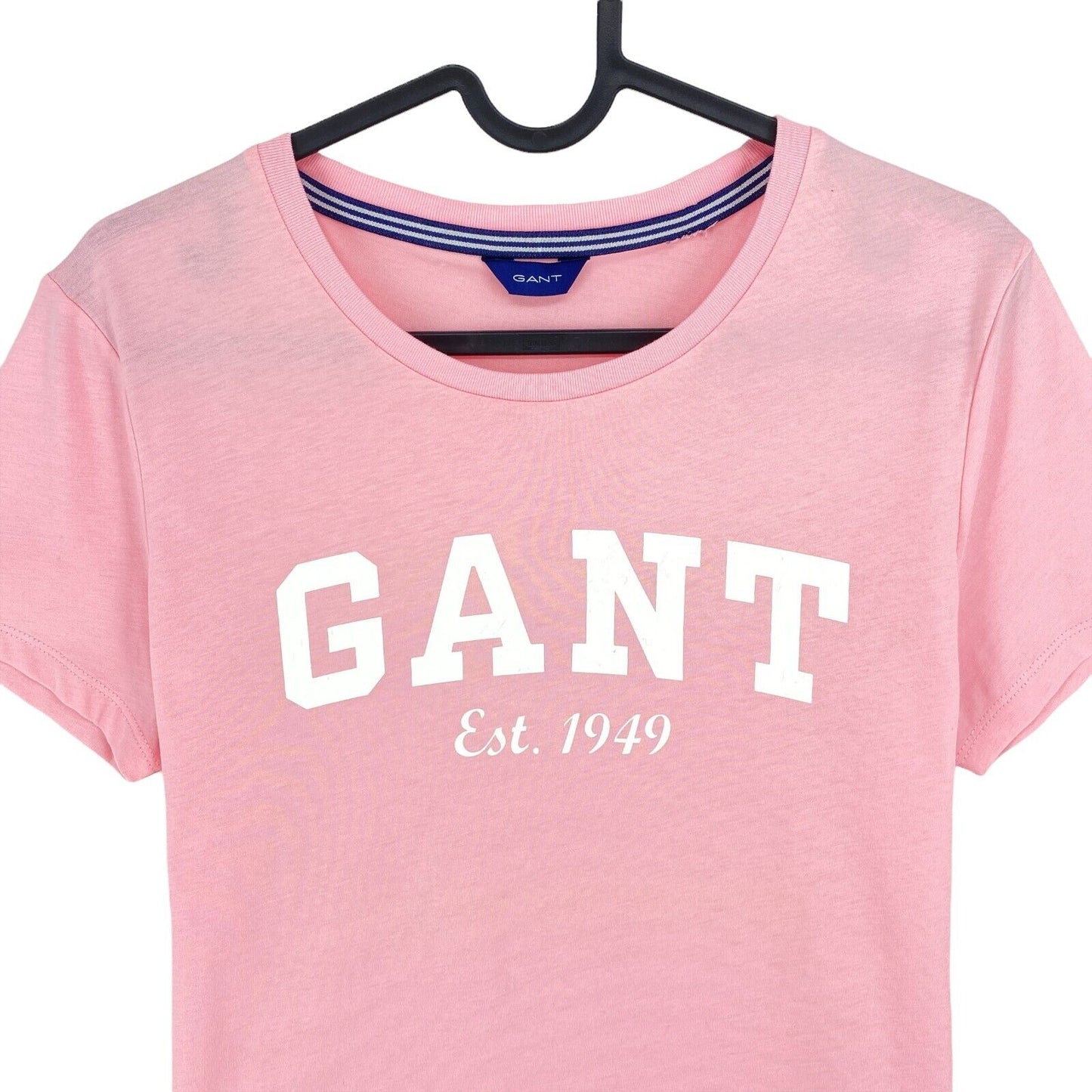 GANT Pink Logo Crew Neck T Shirt Size M