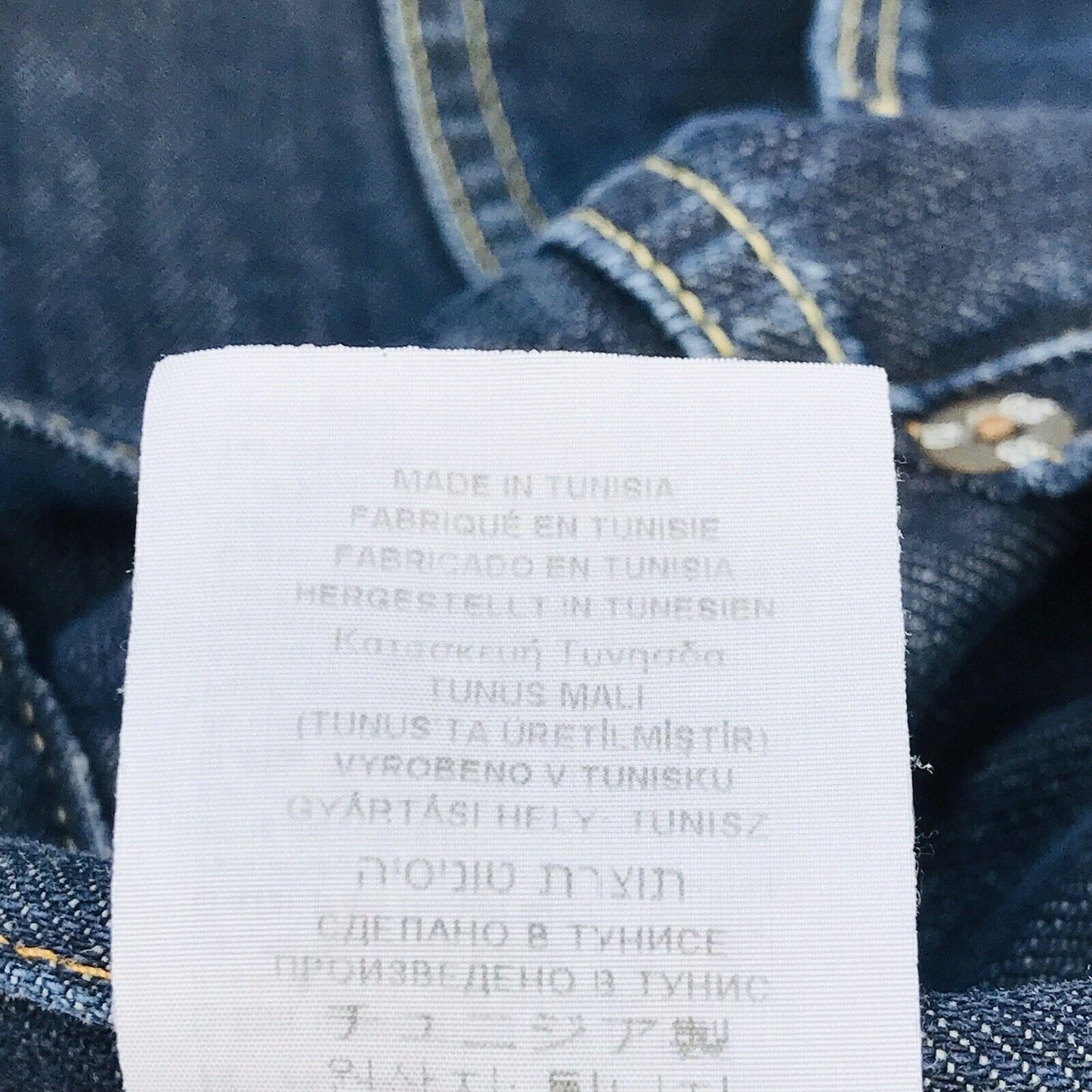 G-STAR RAW 3301 Dunkelblaue Jeans mit normaler gerader Passform, Größe W32 L34