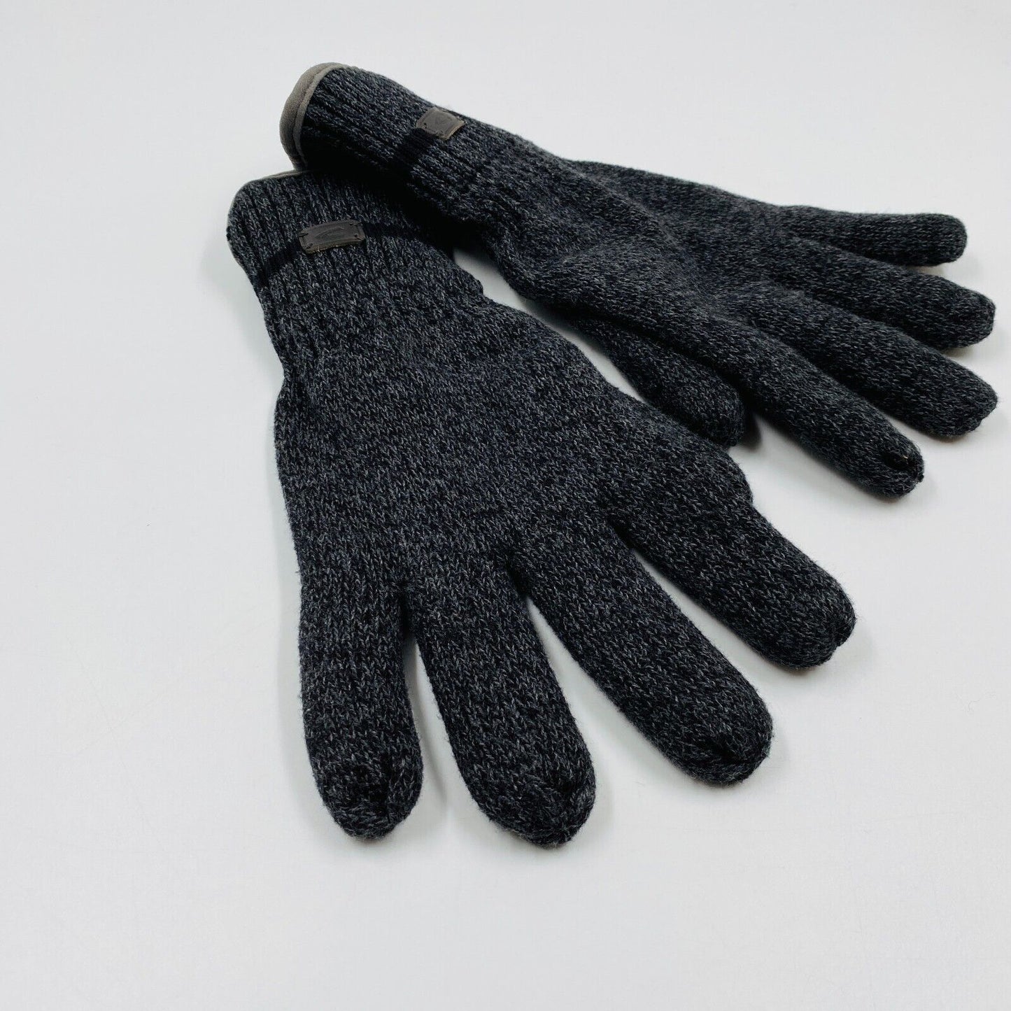 Camel Active Dark Grey Cotton Insulated Warm Knit Gloves Size XL