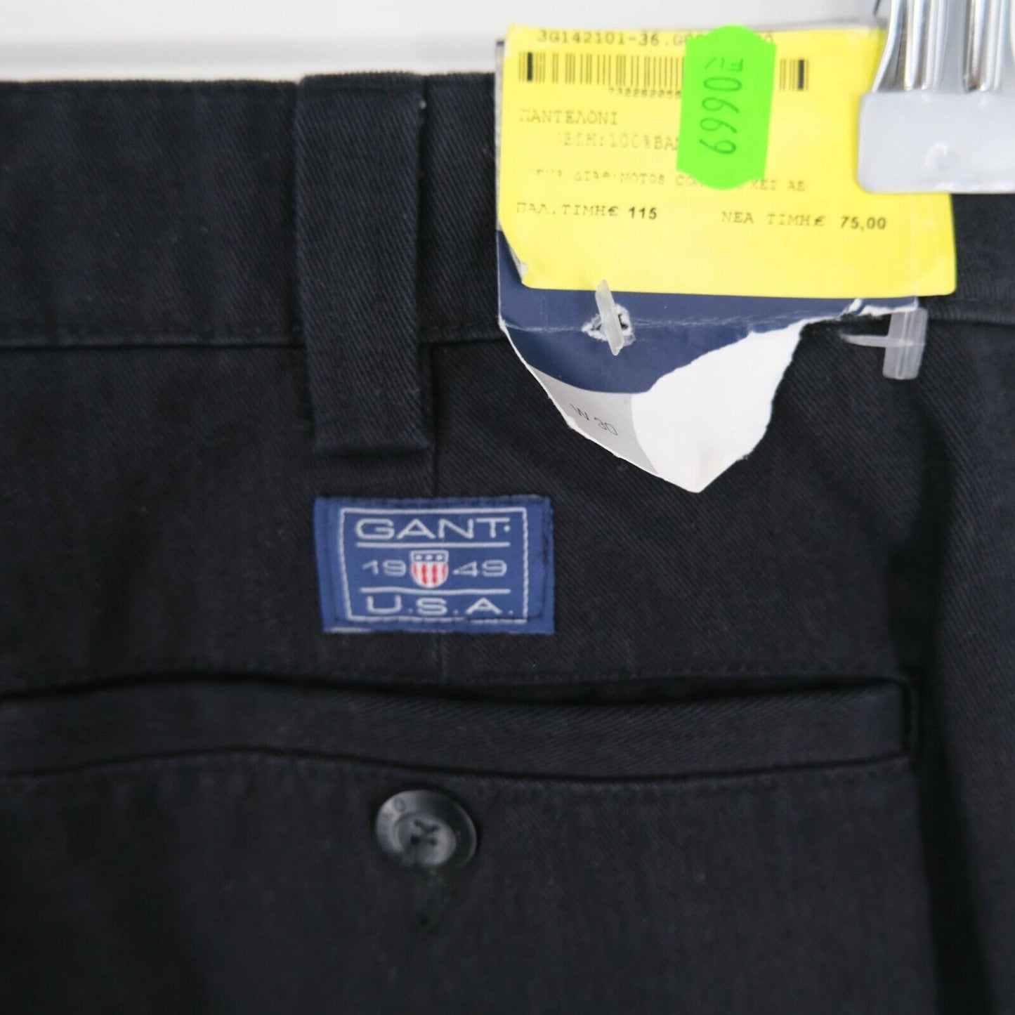 GANT Black Chino Pants Trousers Size W30 L34