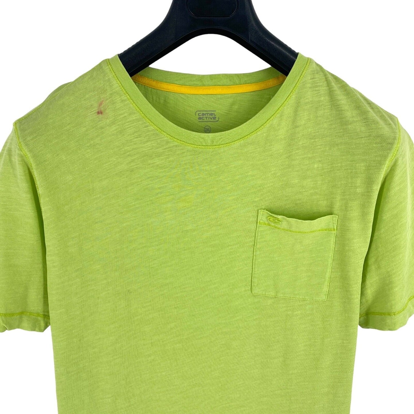 Camel Active Men Light Green Solid Short Sleeve Crew Neck T Shirt Size 2XL XXL