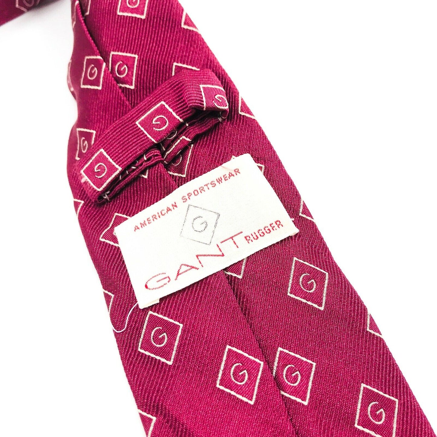 GANT Cherry Red 100% Silk Tie Made In Italy