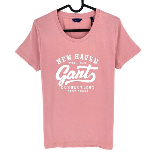 GANT Pink Summer Logo Crew Neck T Shirt Size S