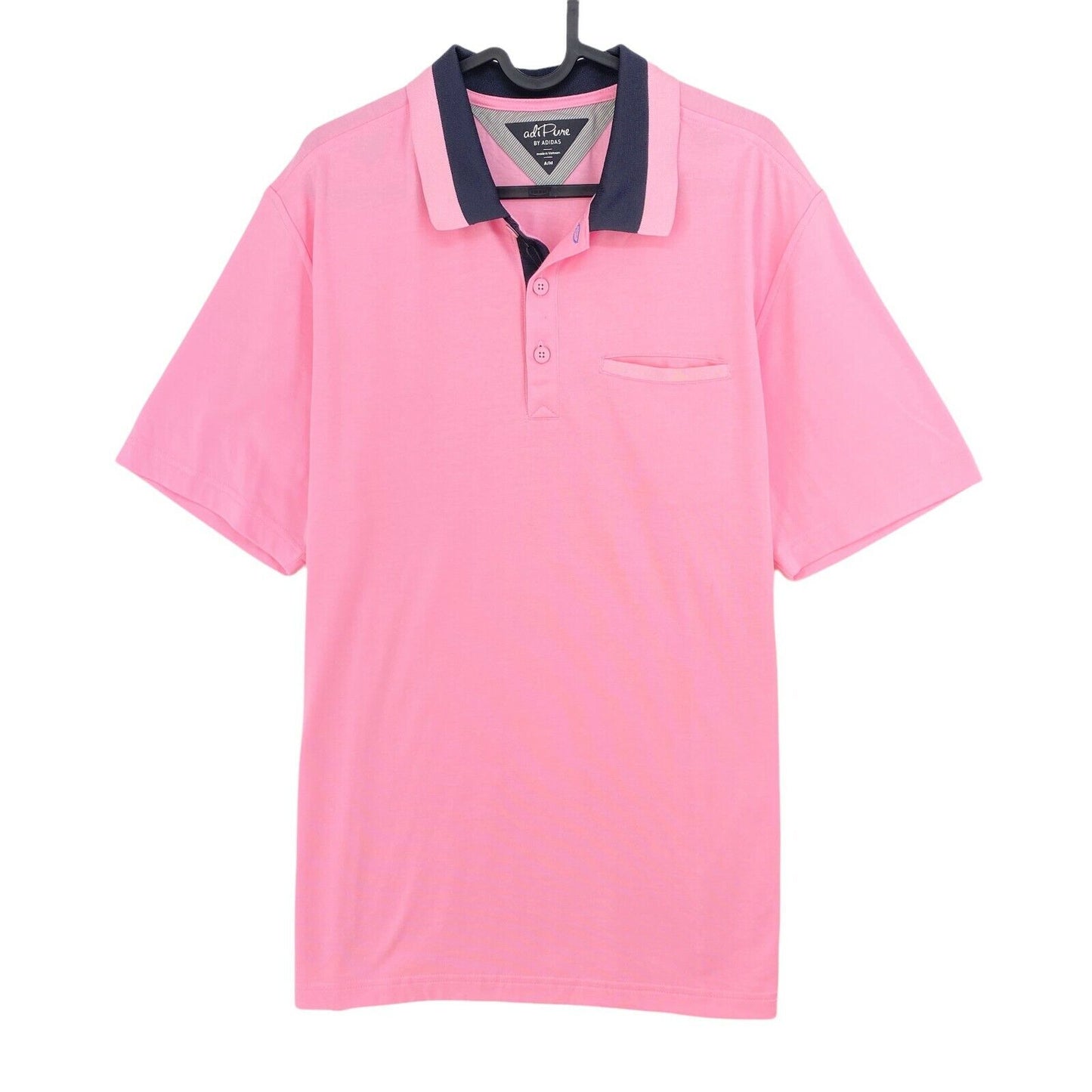 Adidas Adipure Golf Pink Polo Shirt Top Size M