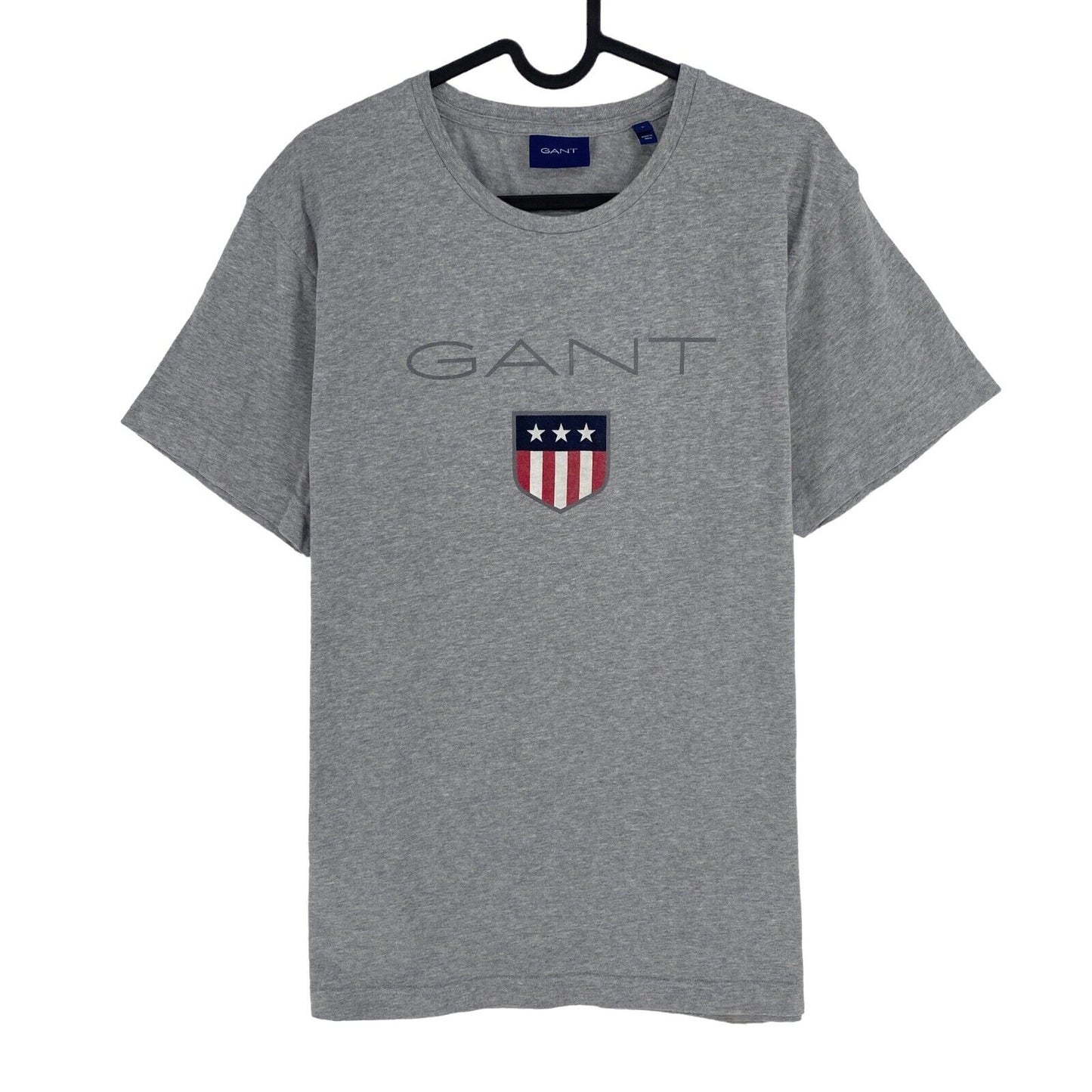 GANT Men Grey Retro Shield Crew Neck Short Sleeves T Shirt Size L