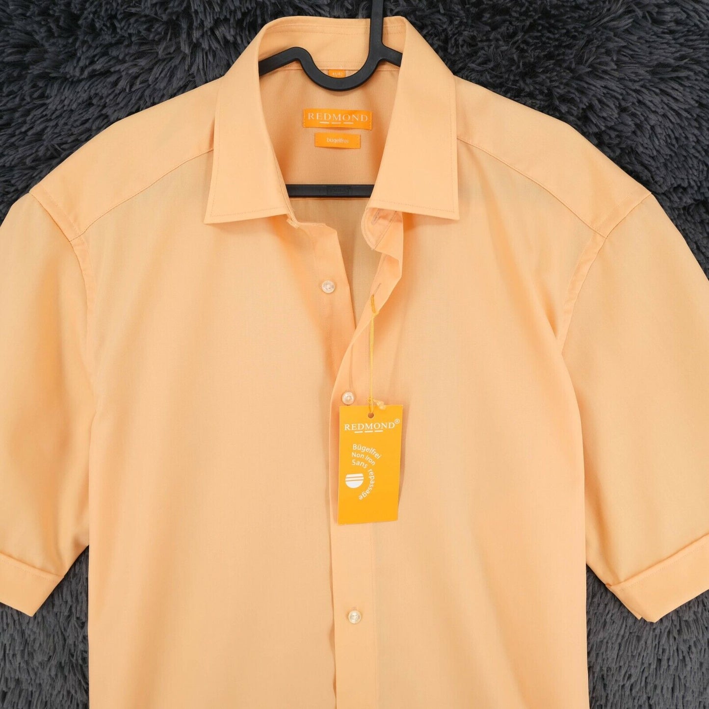 REDMOND Orange Short Sleeves Shirt Size L 41/42