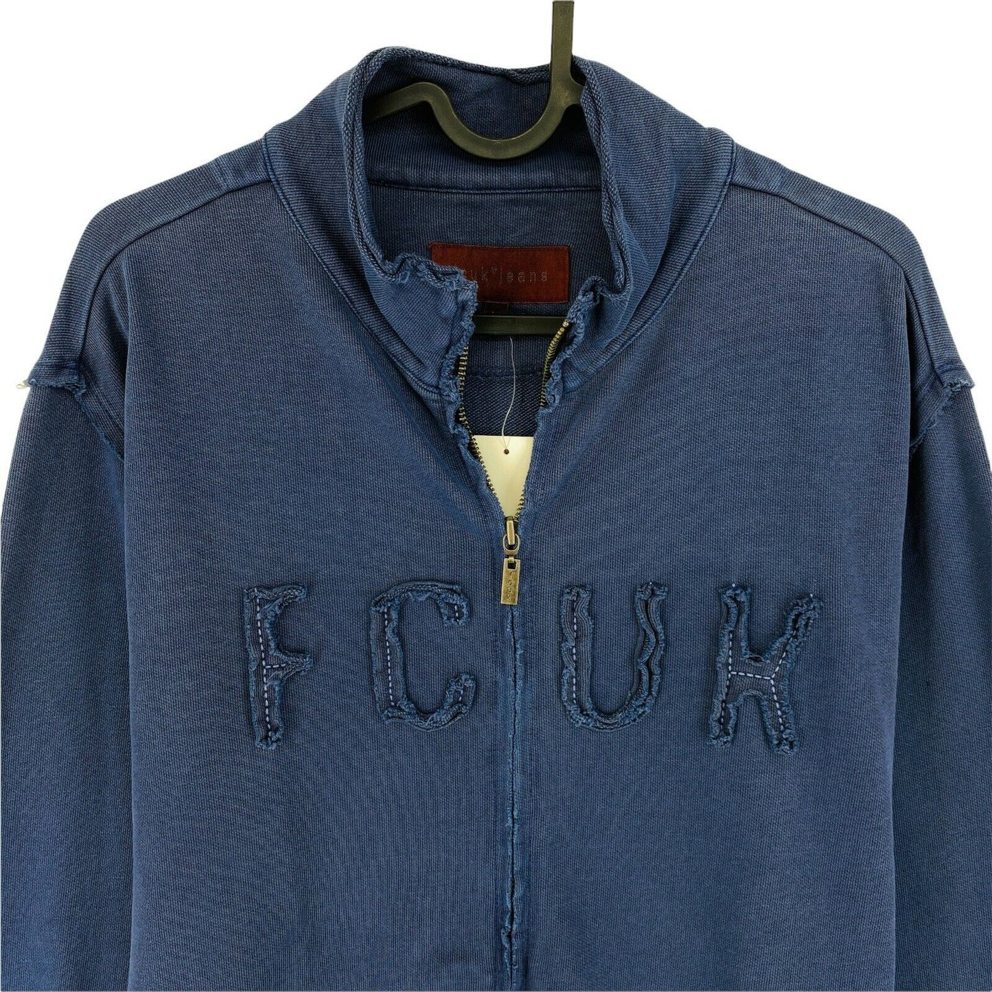 FCUK Jeans Dark Blue Full Zip Sweater Jumper Size M