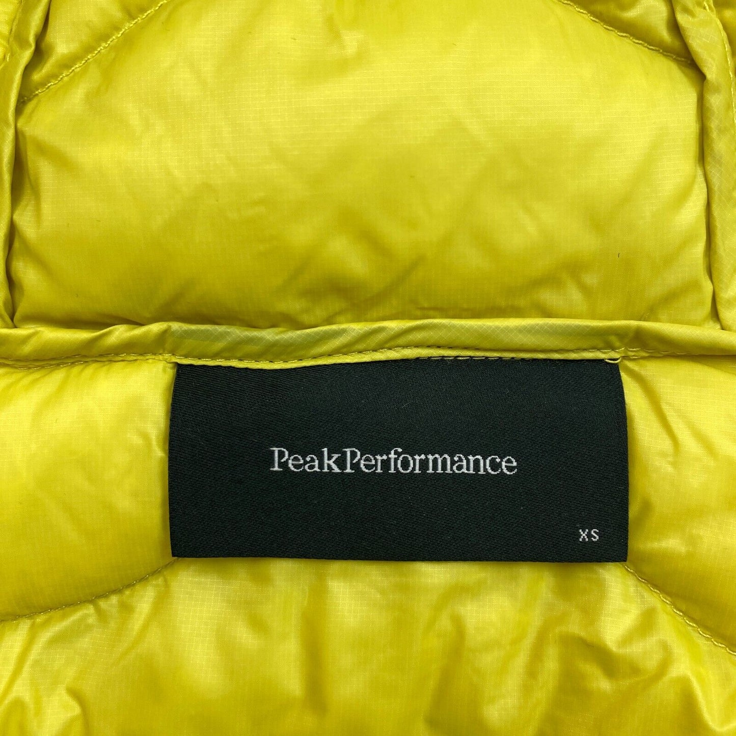 Peak Performance Women Yellow Helium Down Hooded Jacket Coat Size XS