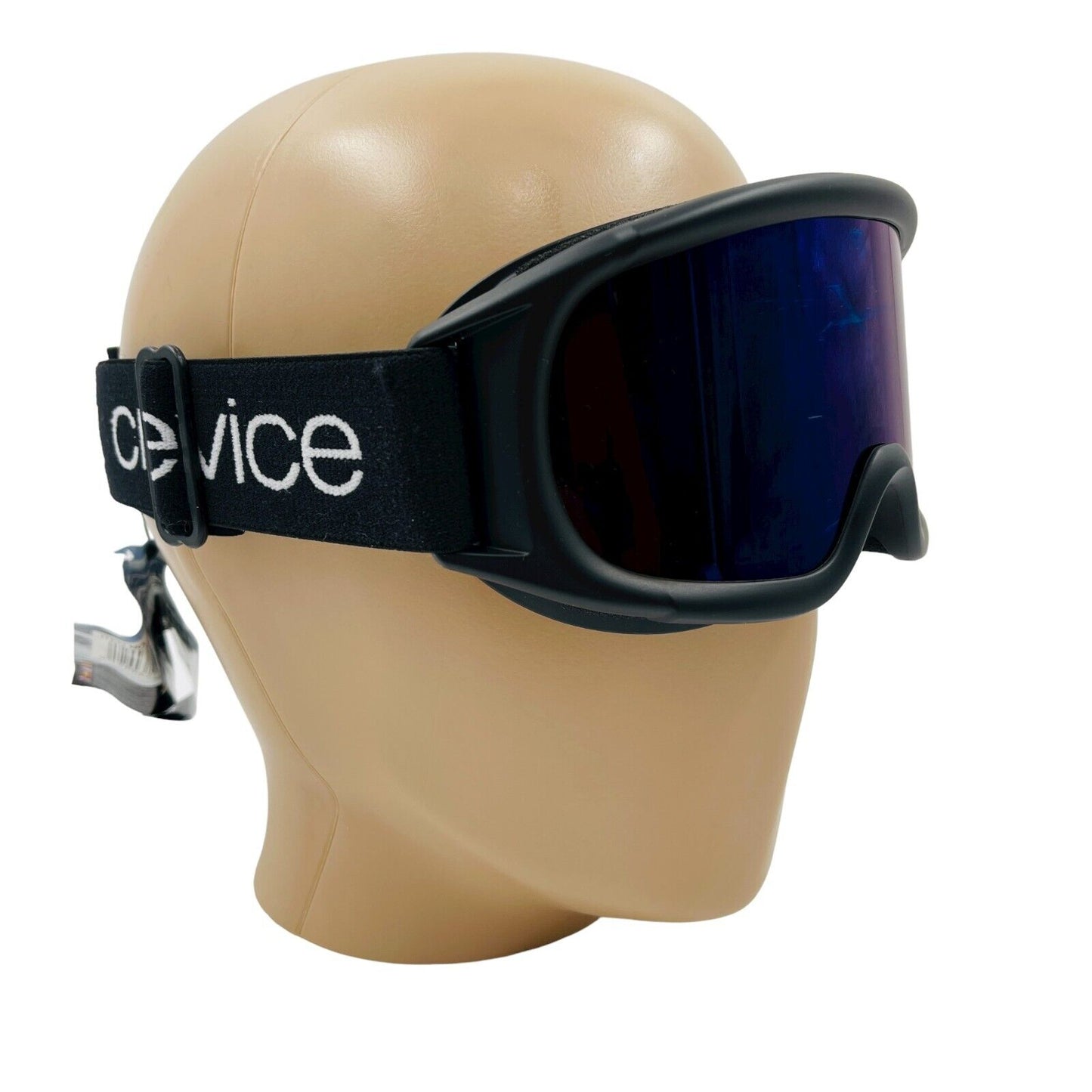 Black Crevice Black Reflective Lens Ski Snow Goggles Unisex Adults