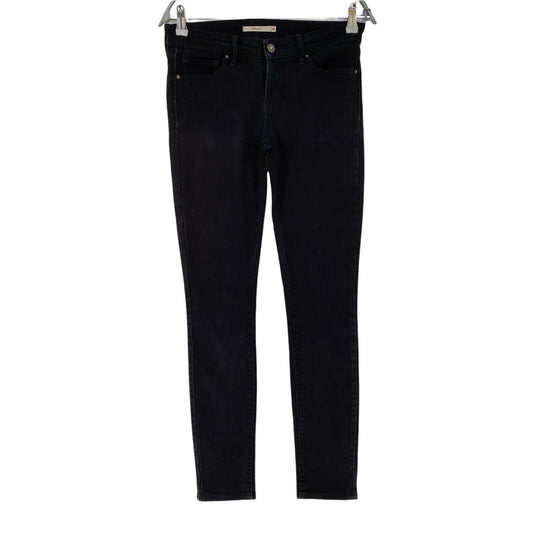 Levi's 711 Femme Noir Stretch Skinny Fit Jeans Taille W26 L30