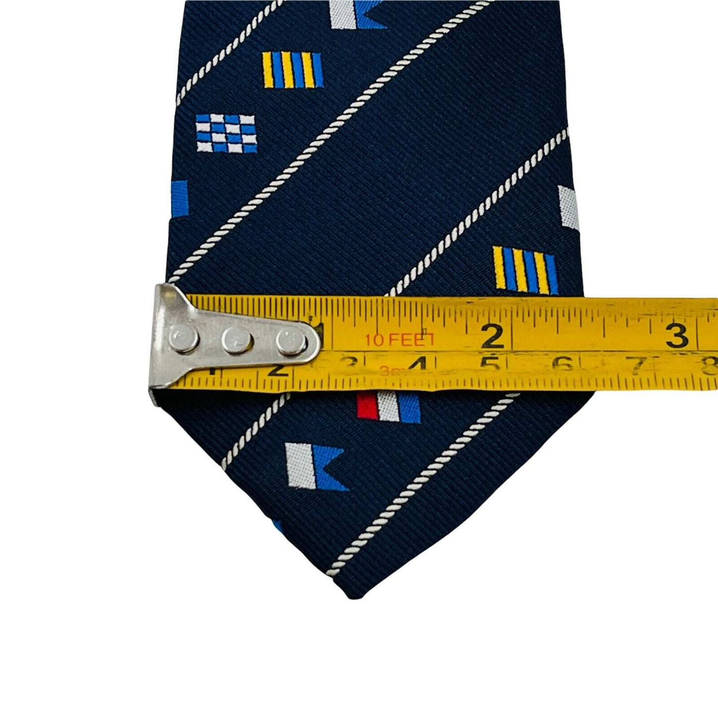 GANT Boys Kids Navy Blue with Flags 100% Silk Hand Made Tie