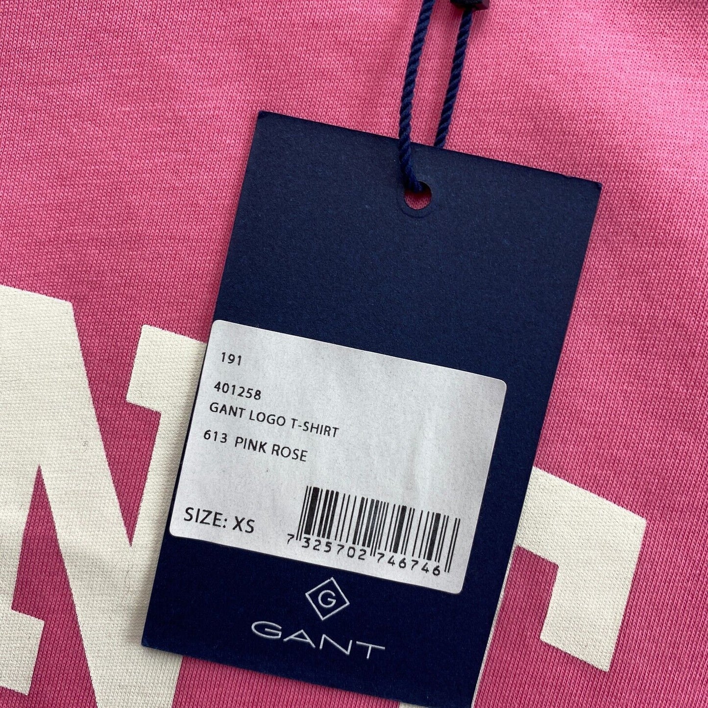 GANT Pink Logo Crew Neck T Shirt Size XS