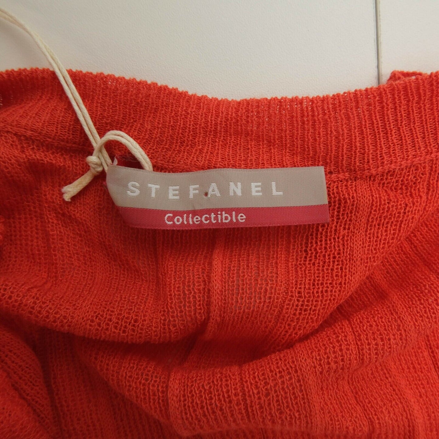 UVP 139 € STEFANEL Orange Mini Streifen Kleid Größe M