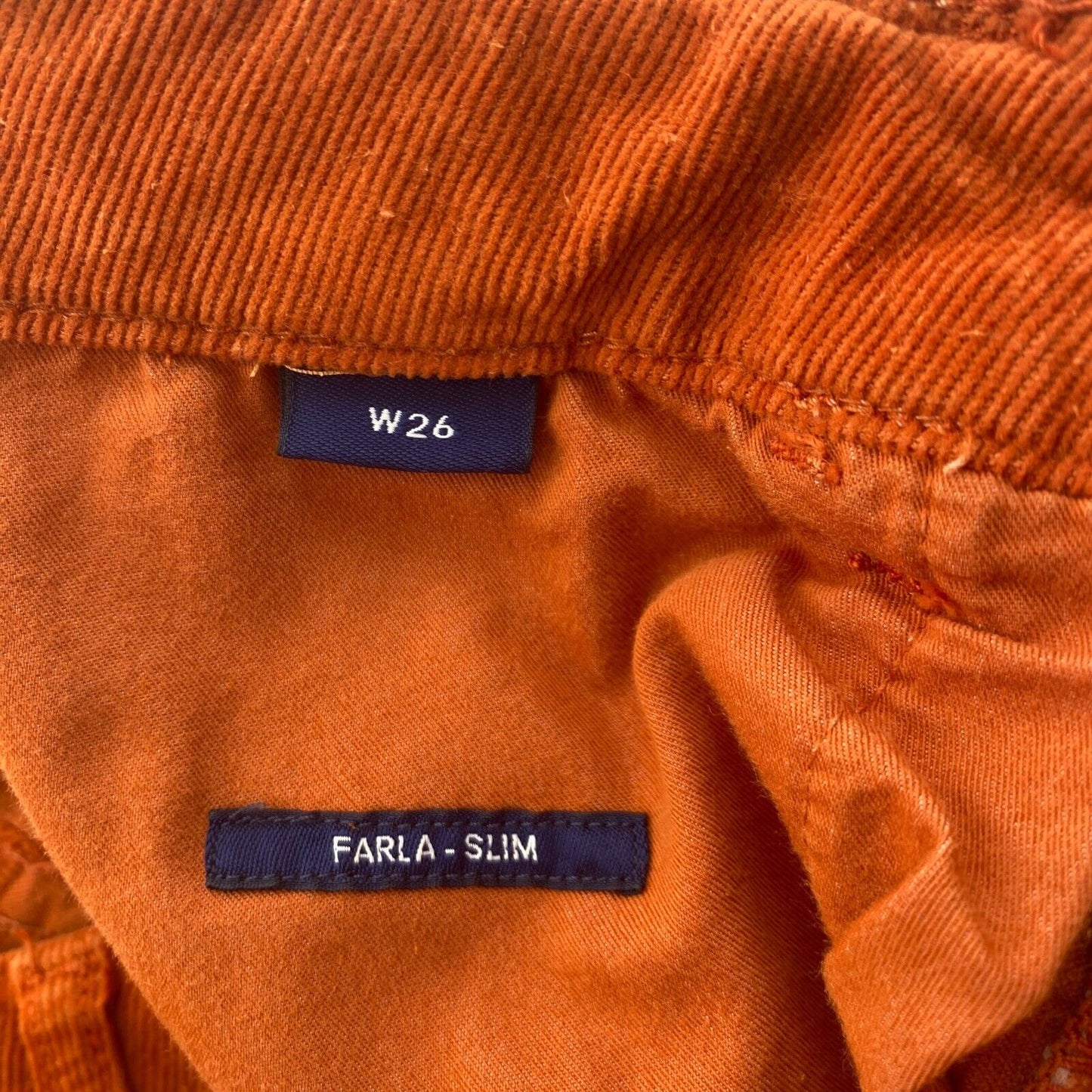 GANT Women Dark Orange FARLA Corduroy Slim Cropped Jeans Size W26