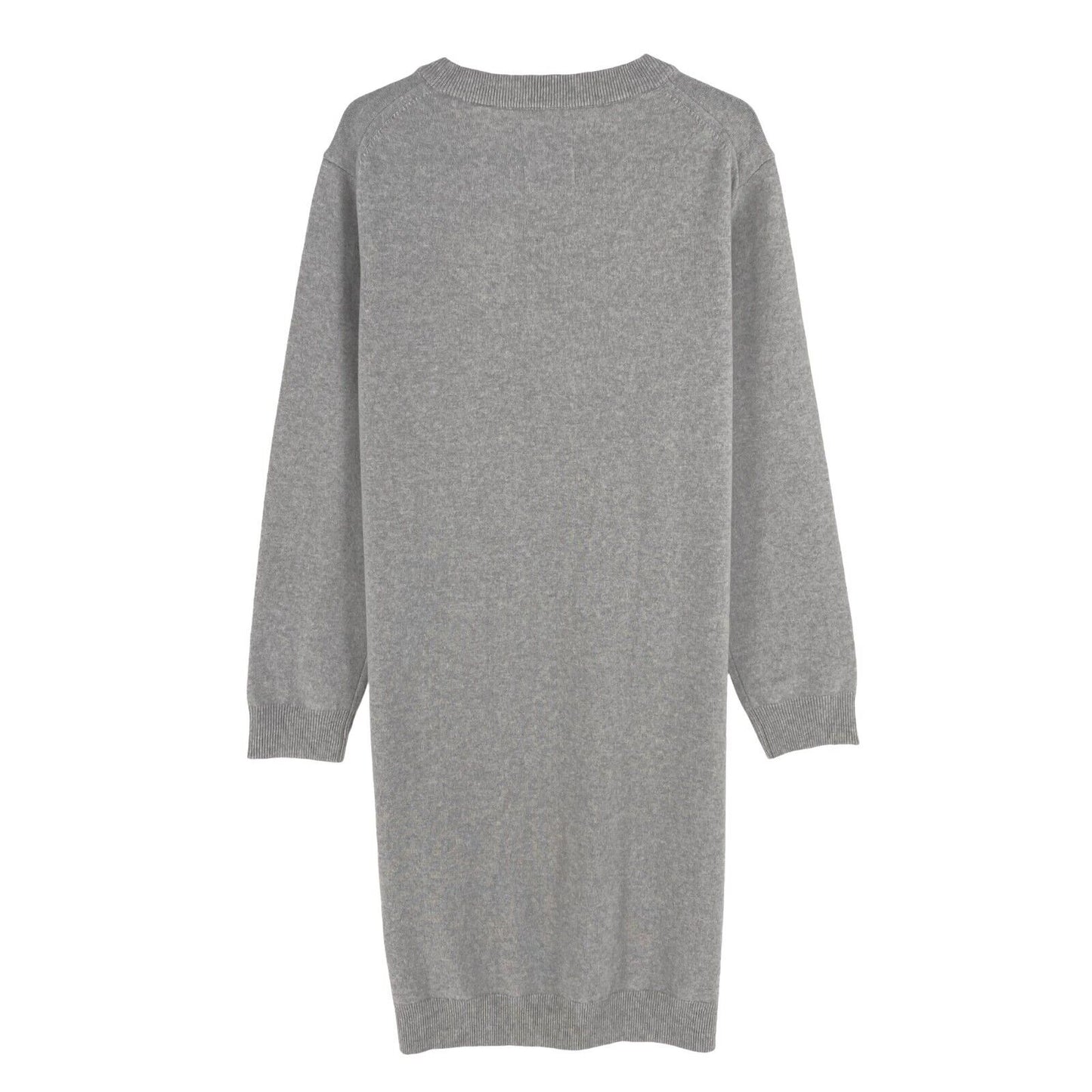 GANT Women Grey 100% Wool Long Sleeves Crew Neck Dress Size L