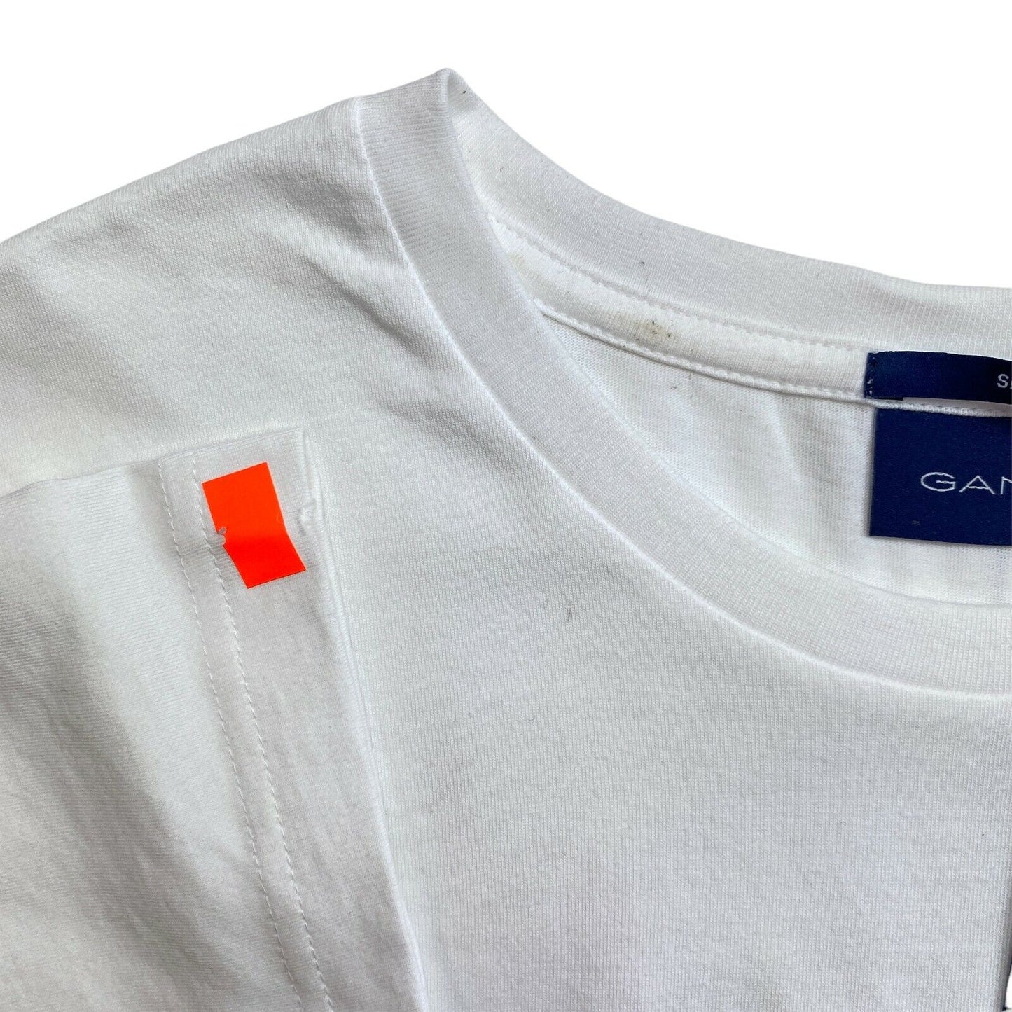 GANT White Original Logo Slim Crew Neck T Shirt Size M