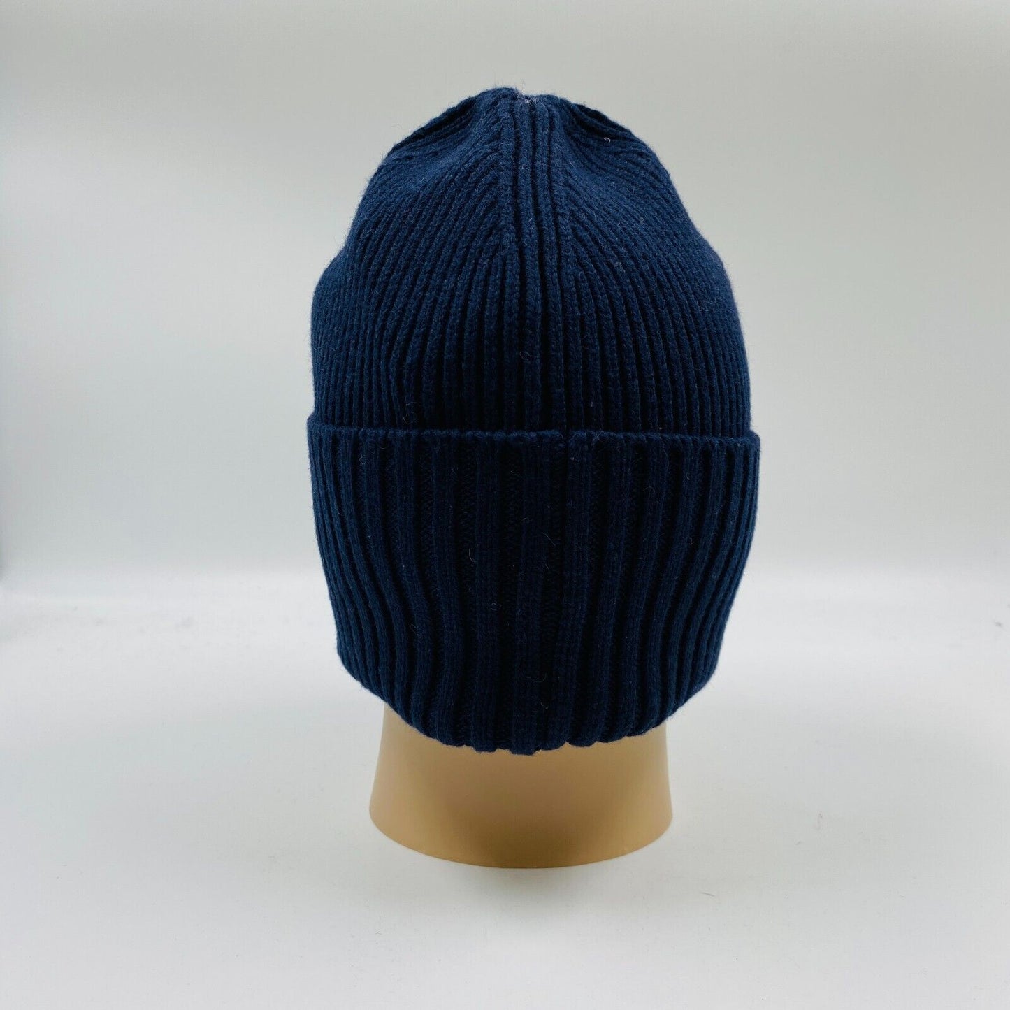 GANT Unisex Adult Dark Blue Cotton Wool Blend Beanie Winter Hat One Size