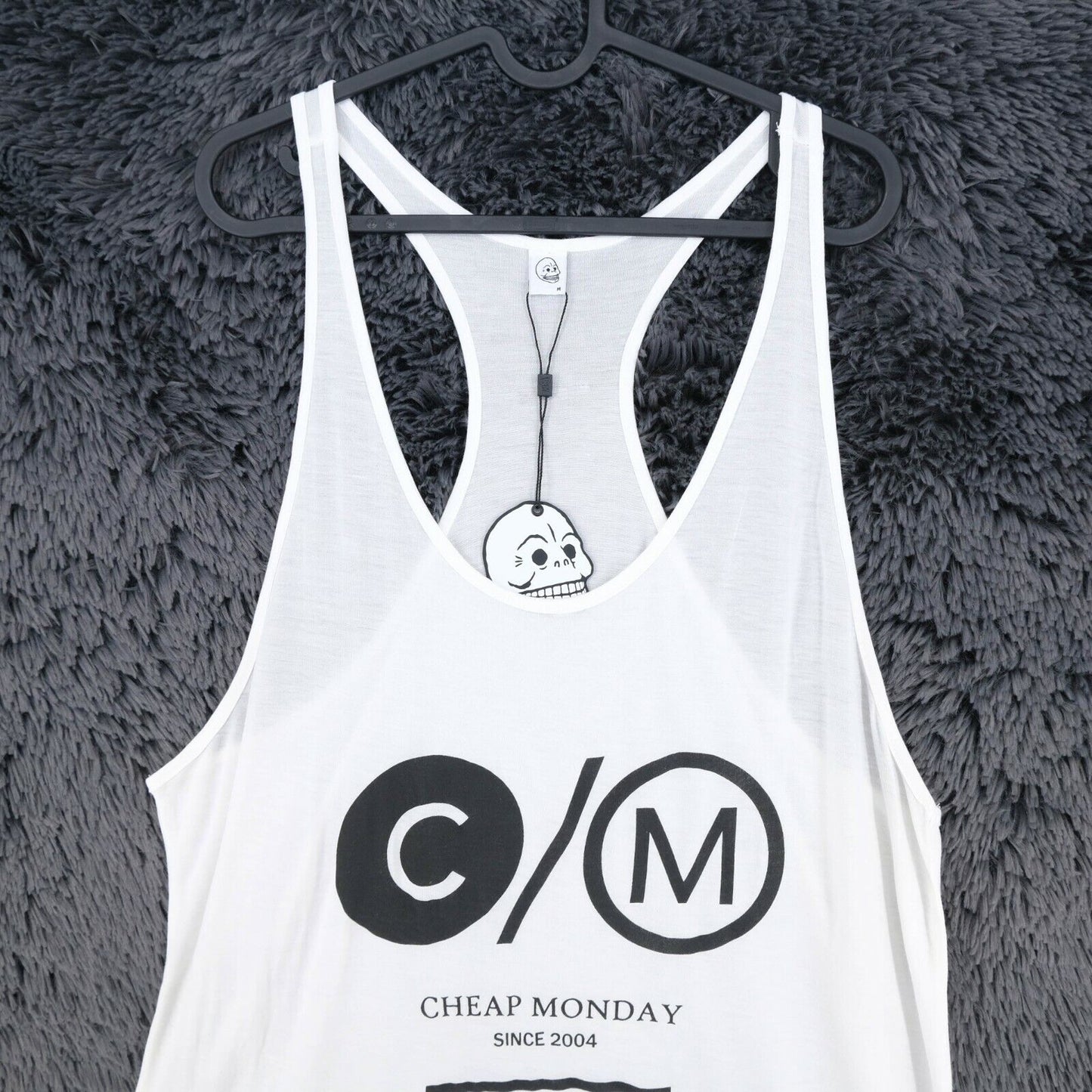 CHEAP MONDAY White Scoop Neck Tank Top Size XS M