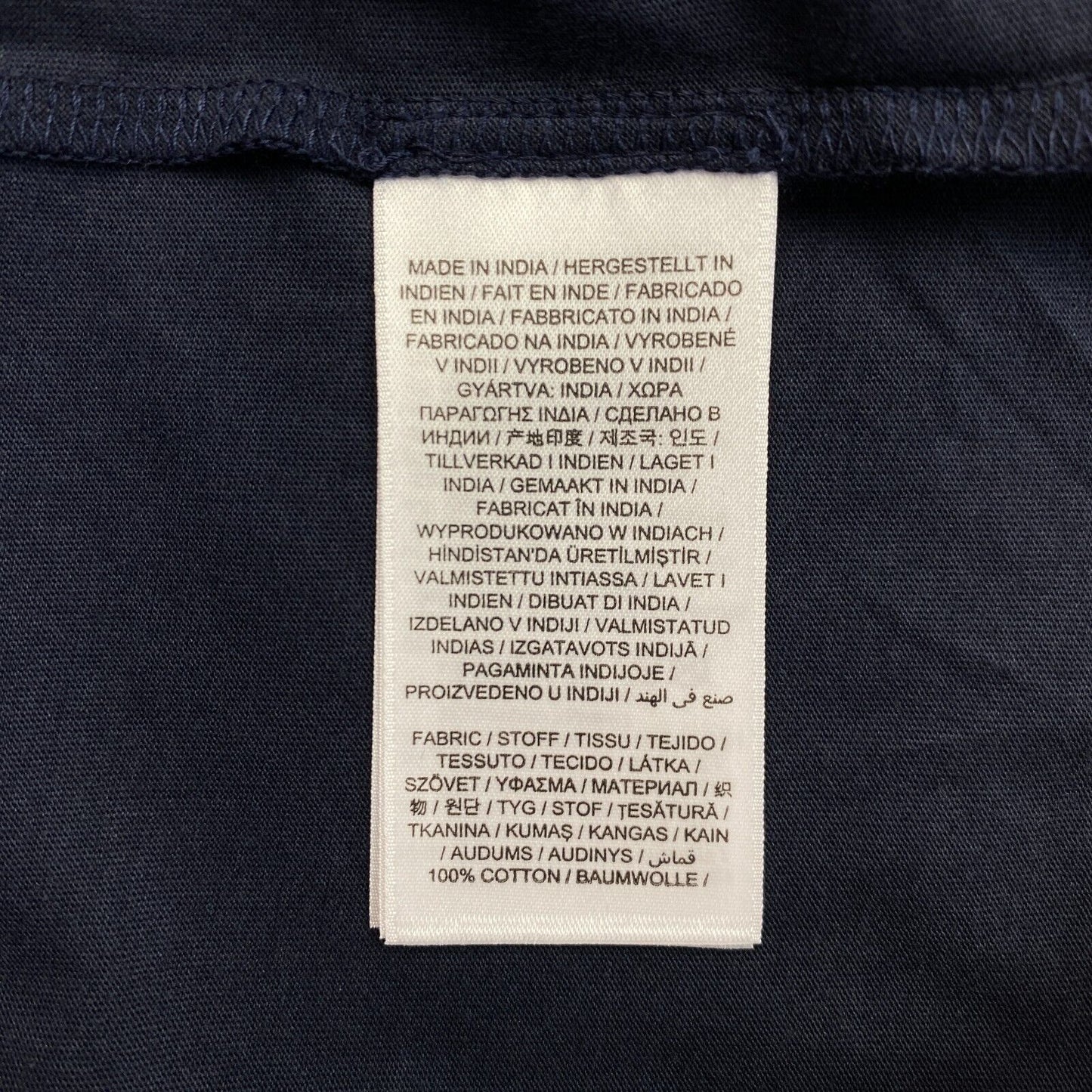 GANT Marineblaues Original T-Shirt mit V-Ausschnitt, Größe L