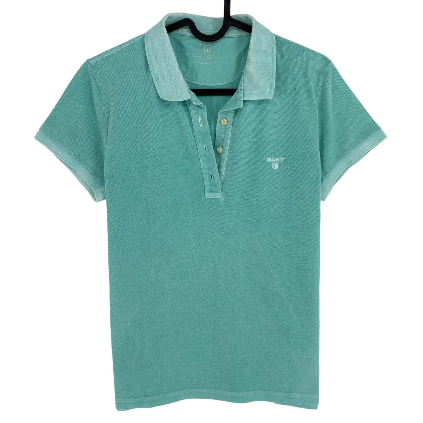 GANT Green Sun Faded Pique Polo Shirt Size M