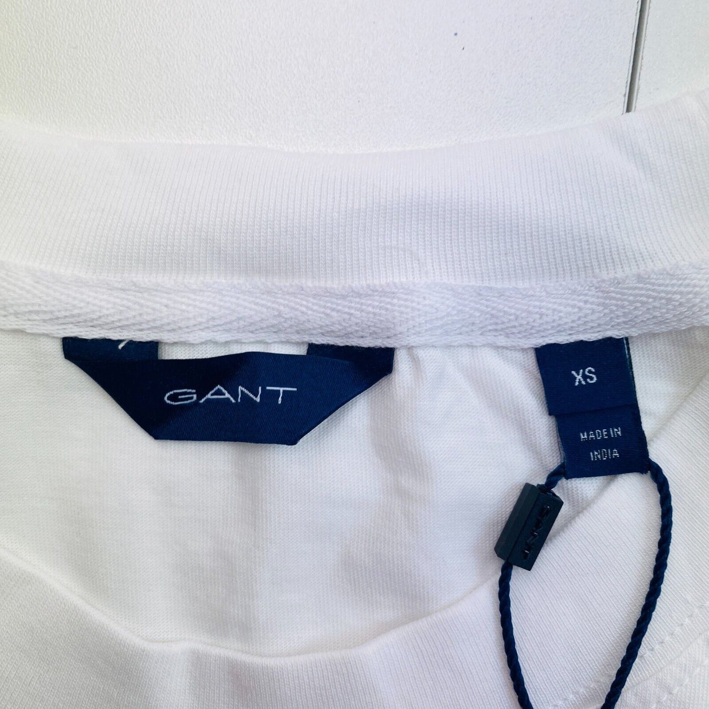 GANT Women White Icon G Essential Crew Neck Short Sleeve T Shirt Size XS