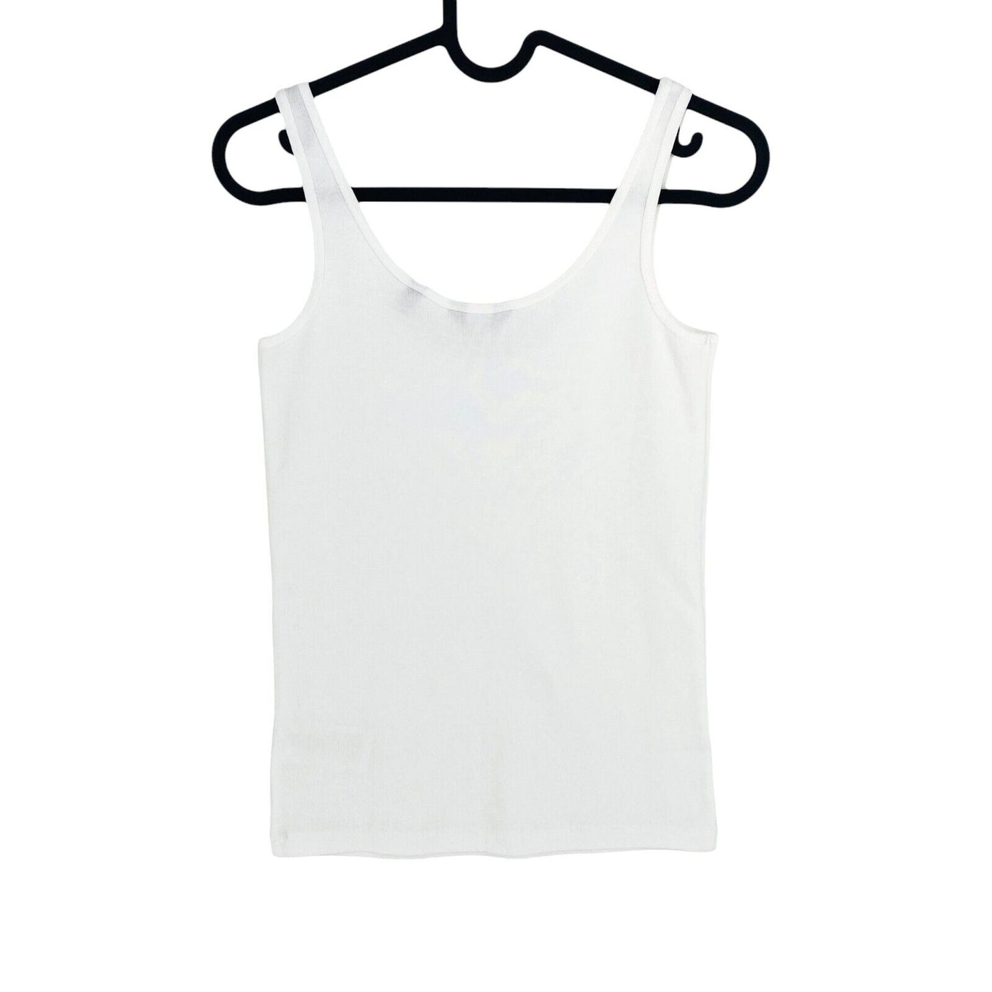 GANT Women White 1x1 Rib Tank Top T Shirt Size XS