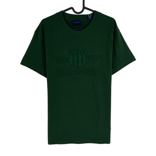 GANT Men Dark Green Tonal Archive Shield Crew Neck Short Sleeves T Shirt Size M