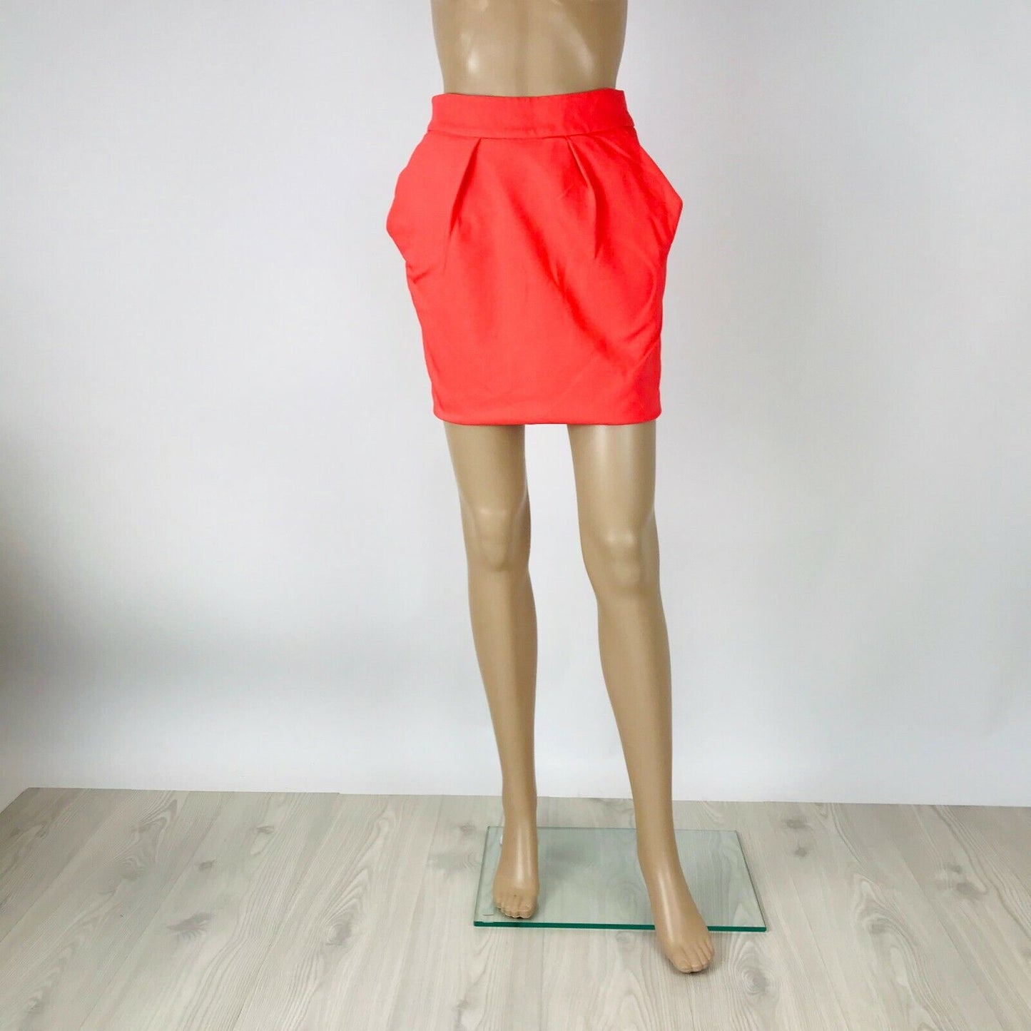 ZARA Basic Women's High Rise Red Mini Skirt Size XS W24