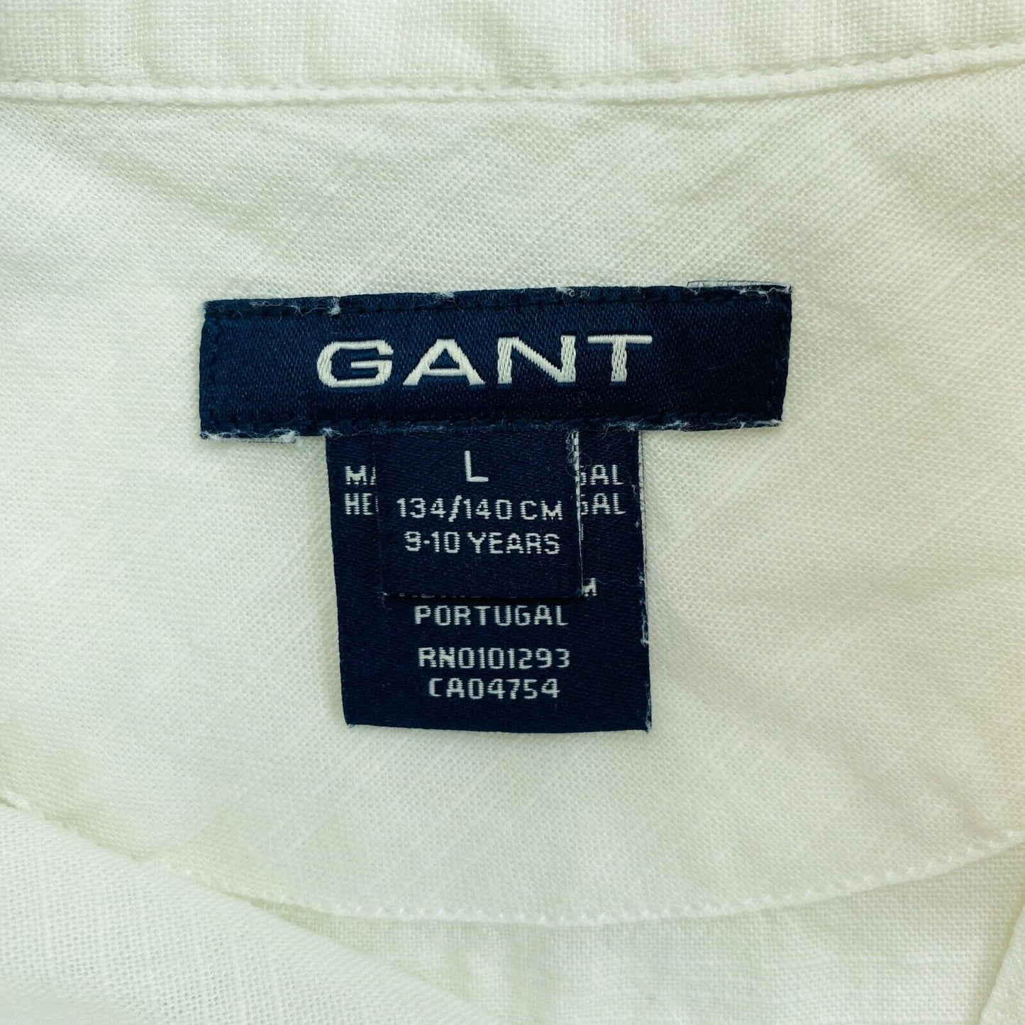 GANT Chemise blanche à manches longues pour fille Taille 134/140 cm 9-10 ans