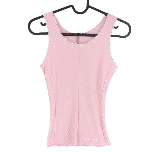 RRP €171 Byblos Blu Light Pink Cotton Blend Tank Top Size EU 32 UK 4 US 0