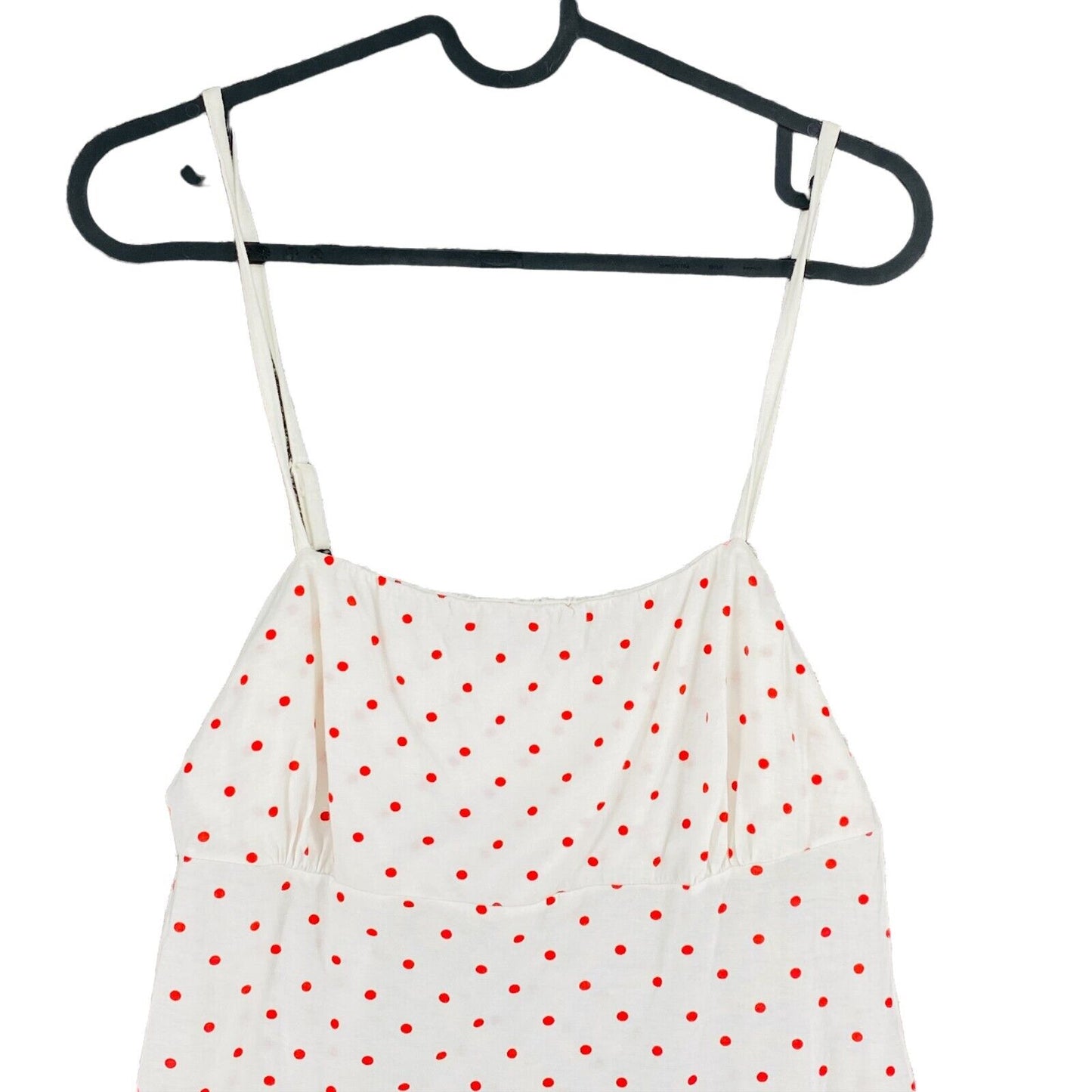 Franklin & Marshall Polka Dot White 100% Cotton Sleeveless Tank Top Size S