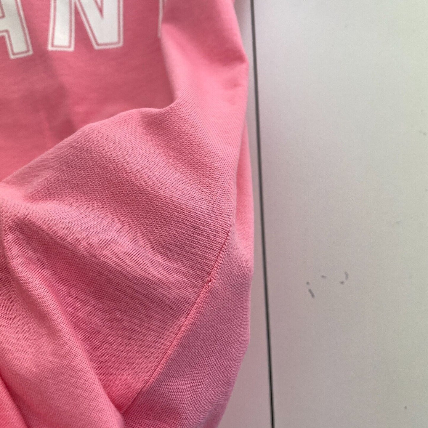 GANT Women Pink Logo Crew Neck T Shirt Size S