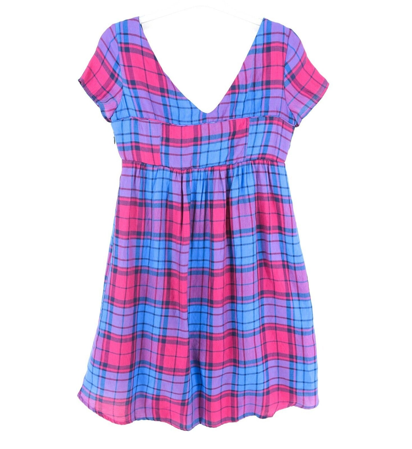 PROMOD Blue Check Dress Size EU 36 40 UK 8 12 US 4 8