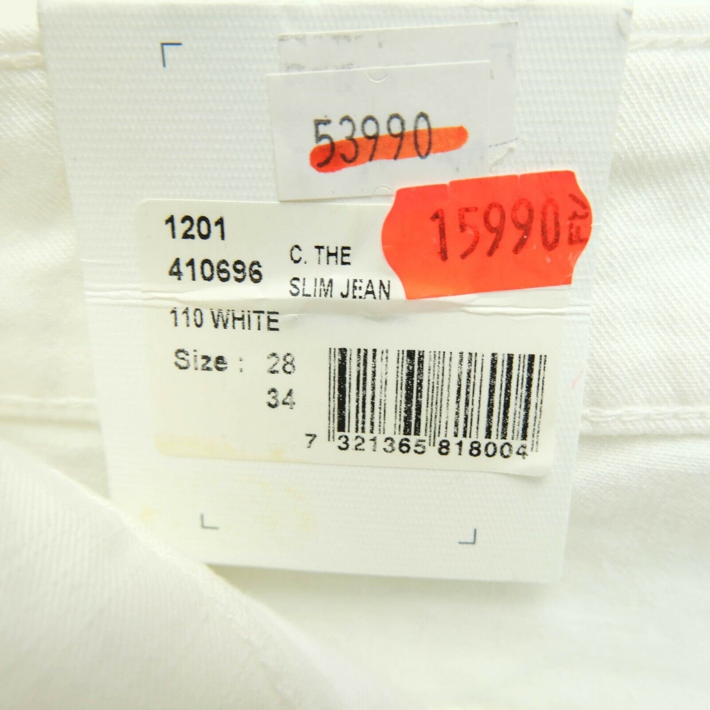 GANT White Slim Denim Jeans Size W27 W28 L34