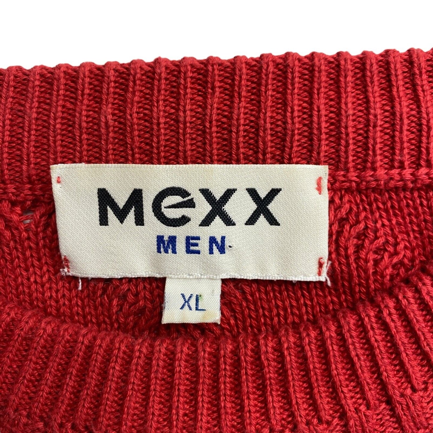 Cosby Vintage Retro 90s MEXX Men Red Sweater Pullover Size XL