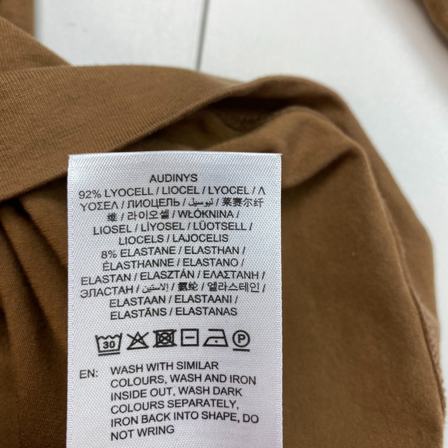 GANT T-shirt marron à manches longues et col roulé Taille L