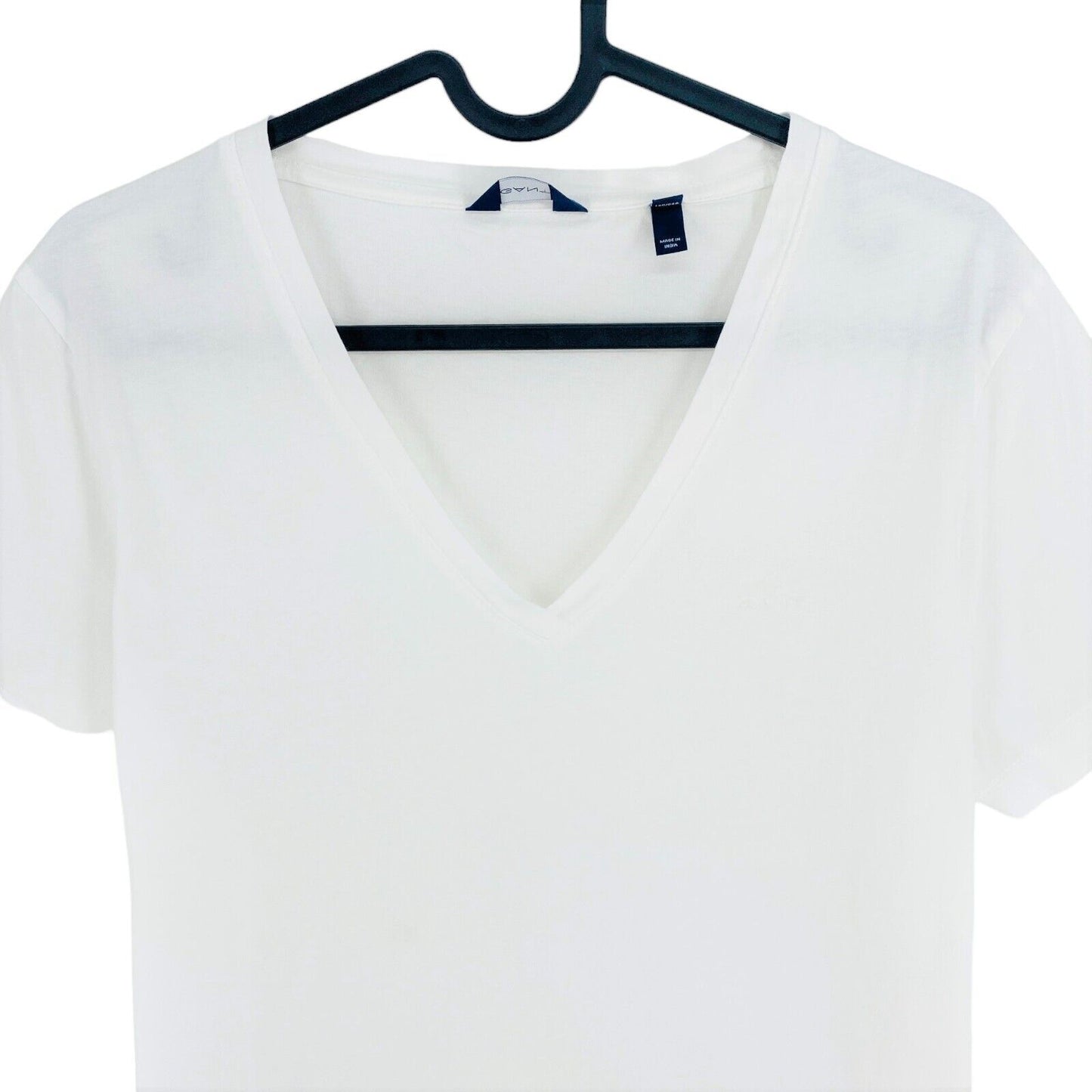 GANT White Original V Neck T Shirt Size XS