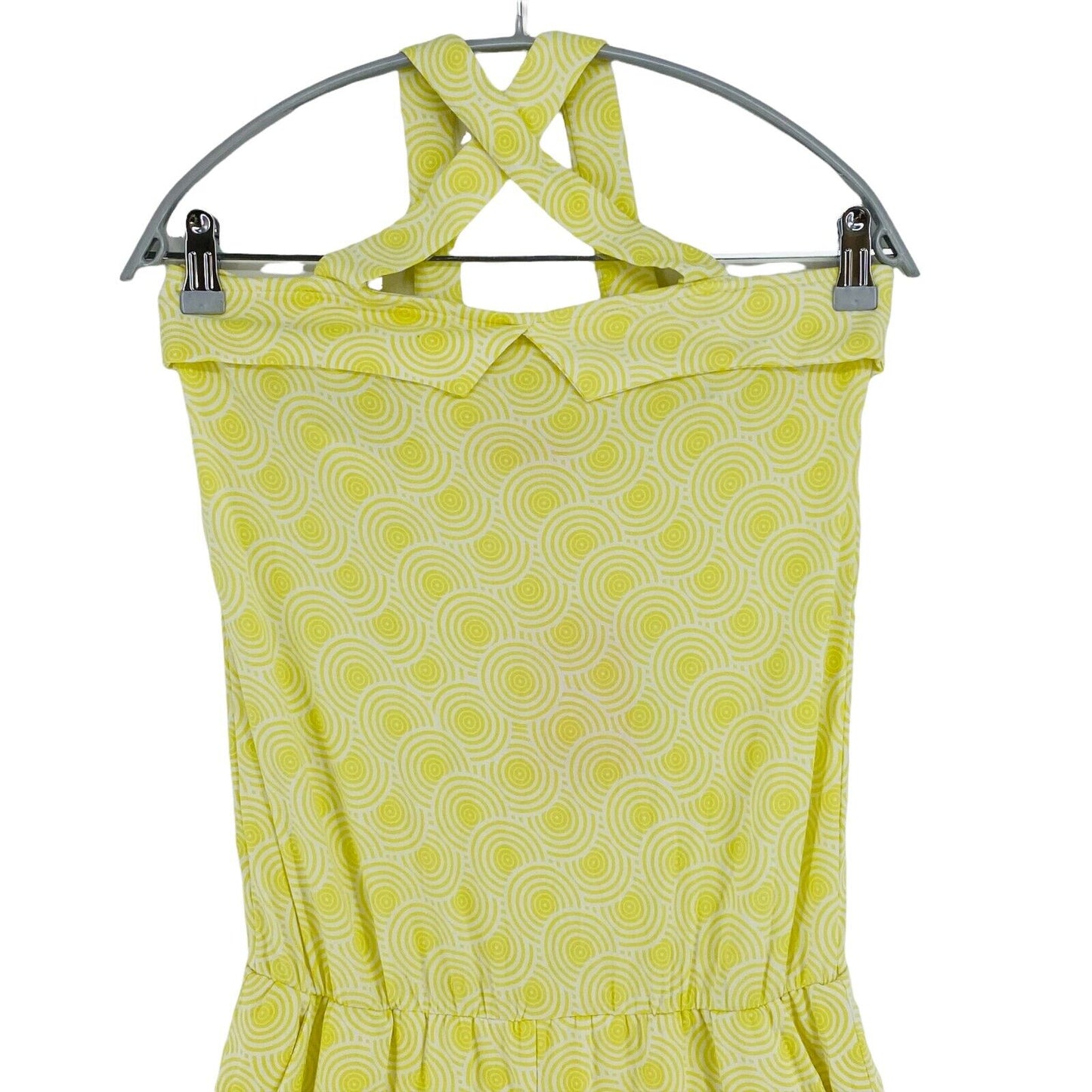 ZOE LOVEBORN Geometric Light Yellow Romper Jumpsuit Size EU 36 UK 8 US 6