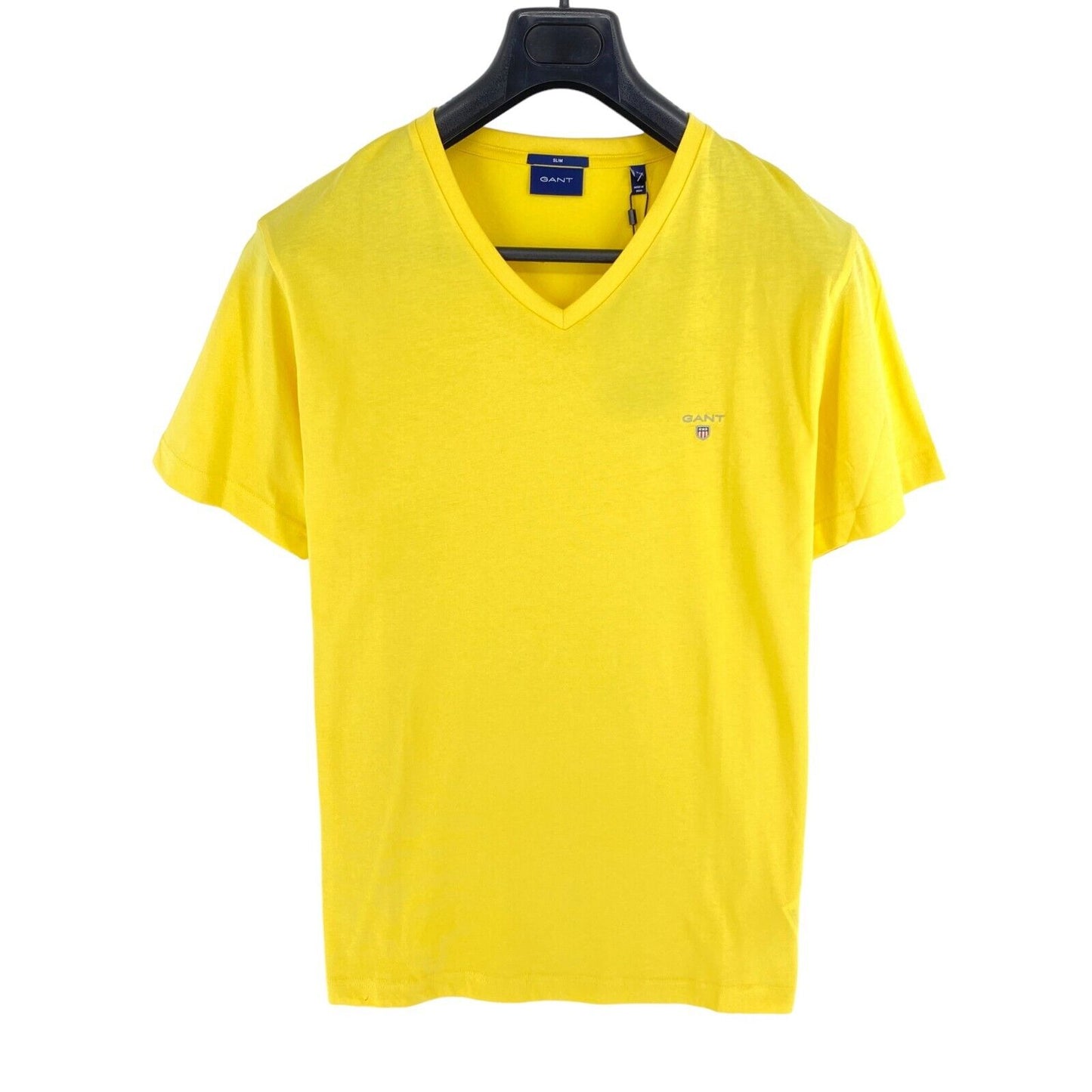 GANT Yellow Original Slim Fit V Neck Short Sleeves T Shirt Size 2XL XXL