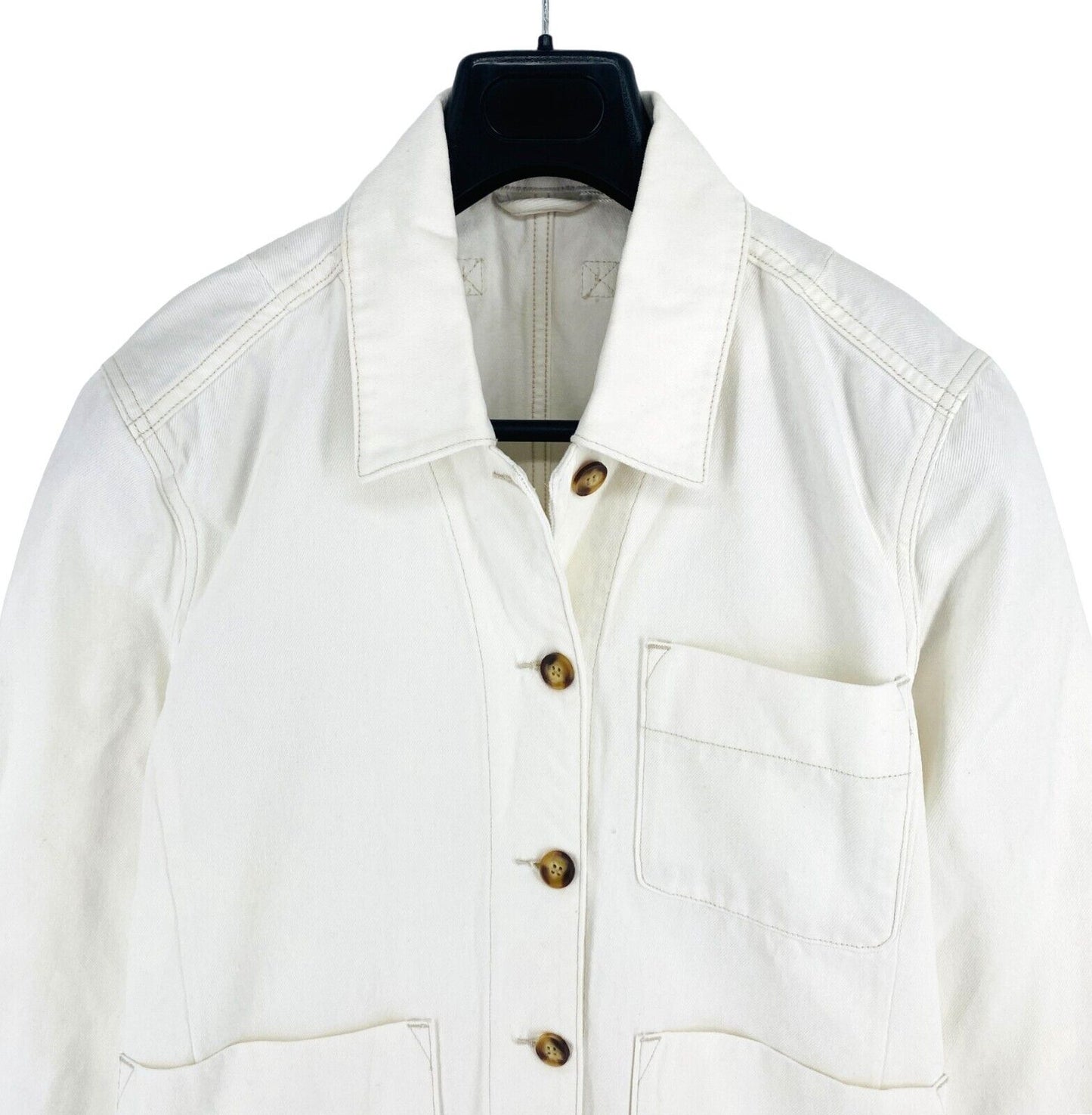 GANT Women White Garment Dyed Shirt Jacket Size XL