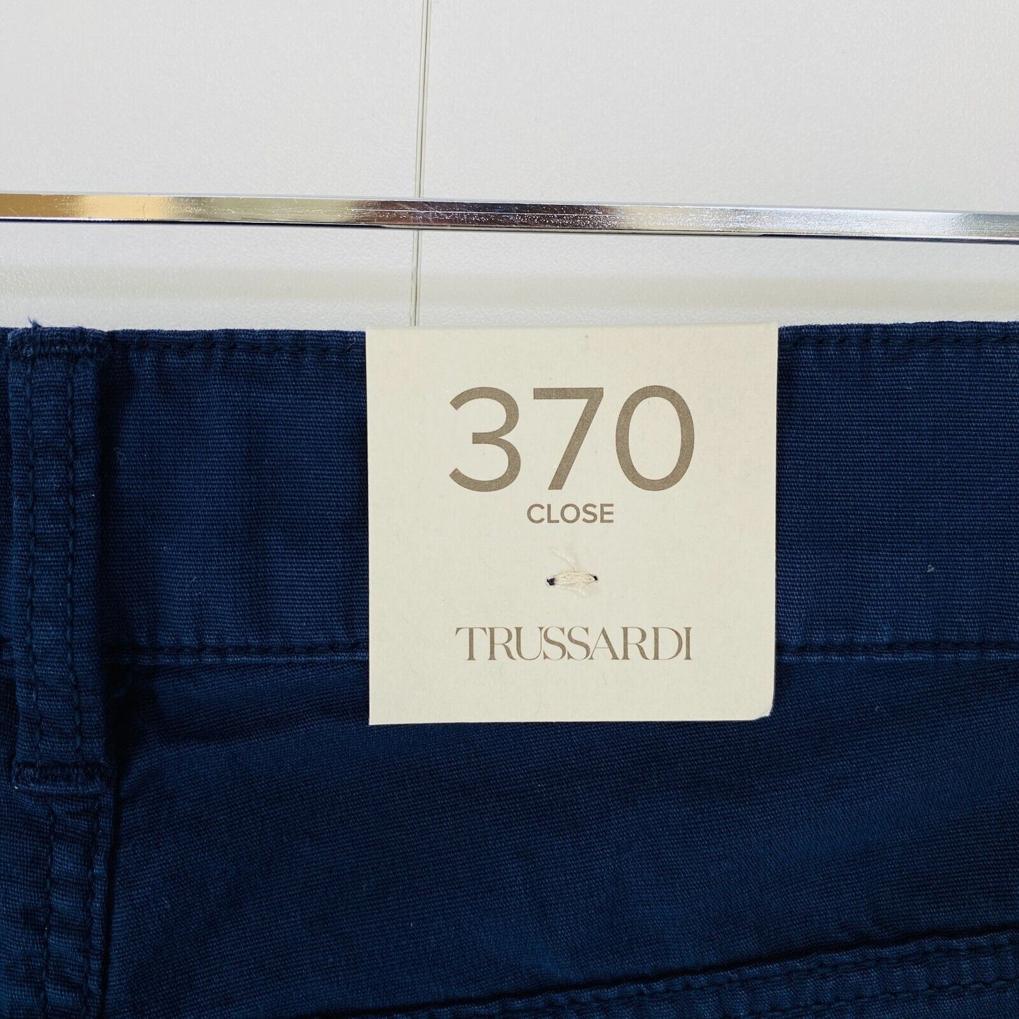 TRUSSARDI 370 CLOSE Dark Blue Slim Fit Jeans Trousers EUR 58 W42