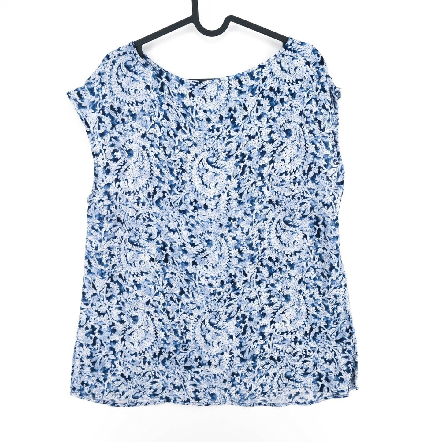 TATUUM Bleu Floral Imprimé Crew Neck Top Blouse Taille 40 42 44