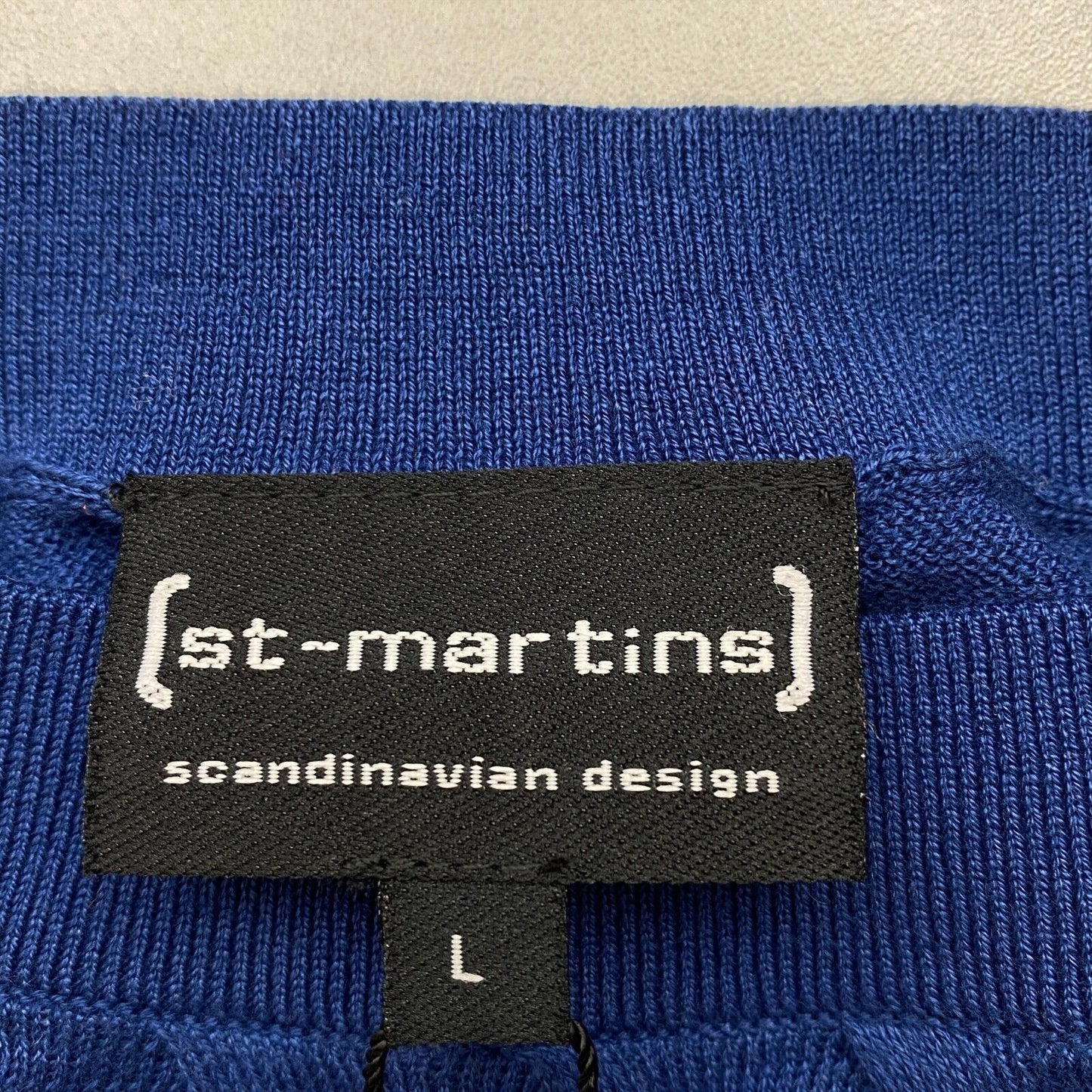 St. Martins – Ärmelloses Tanktop aus Strick mit quadratischem Ausschnitt, 100 % Baumwolle, Marineblau, Größe L