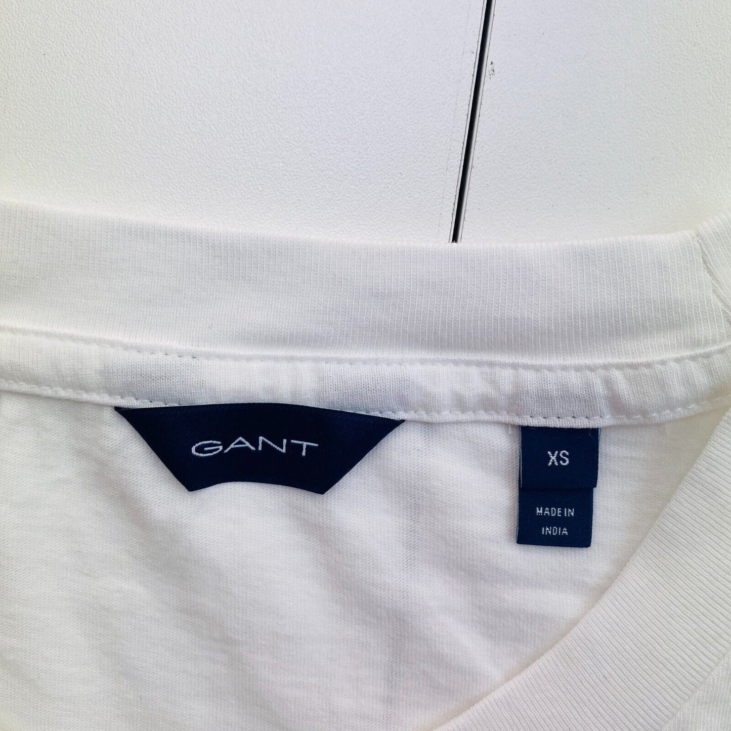 GANT Women White Medium Archive Shield Crew Neck SS T Shirt Size XS