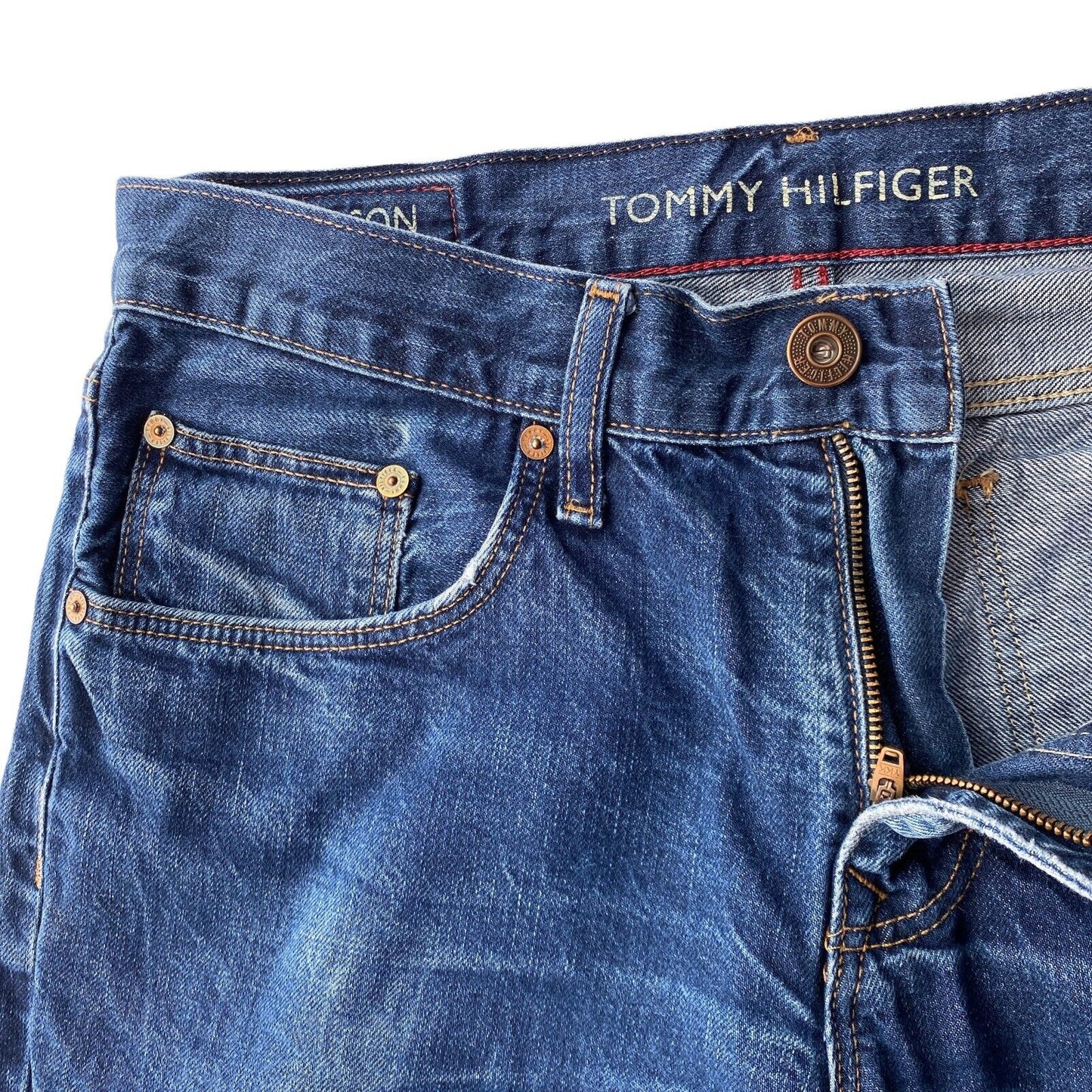 Tommy Hilfiger HUDSON Blue Regular Straight Fit Jeans W32 L34