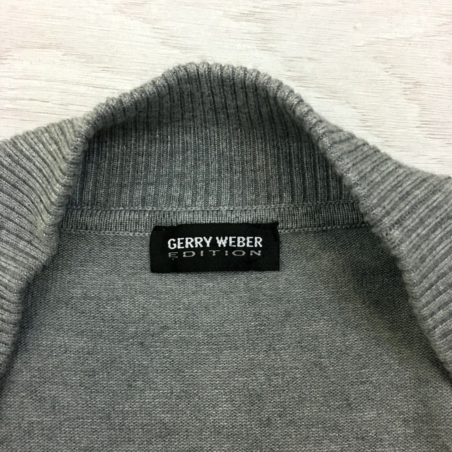 Gerry Weber Grey Wool Blend  Cardigan Jumper Top Shirt Size EUR 40 US 8 UK 12